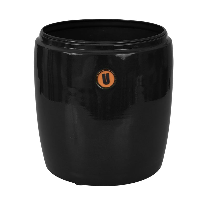 Donica metalowa Barril śr.25 cm czarna Cermax