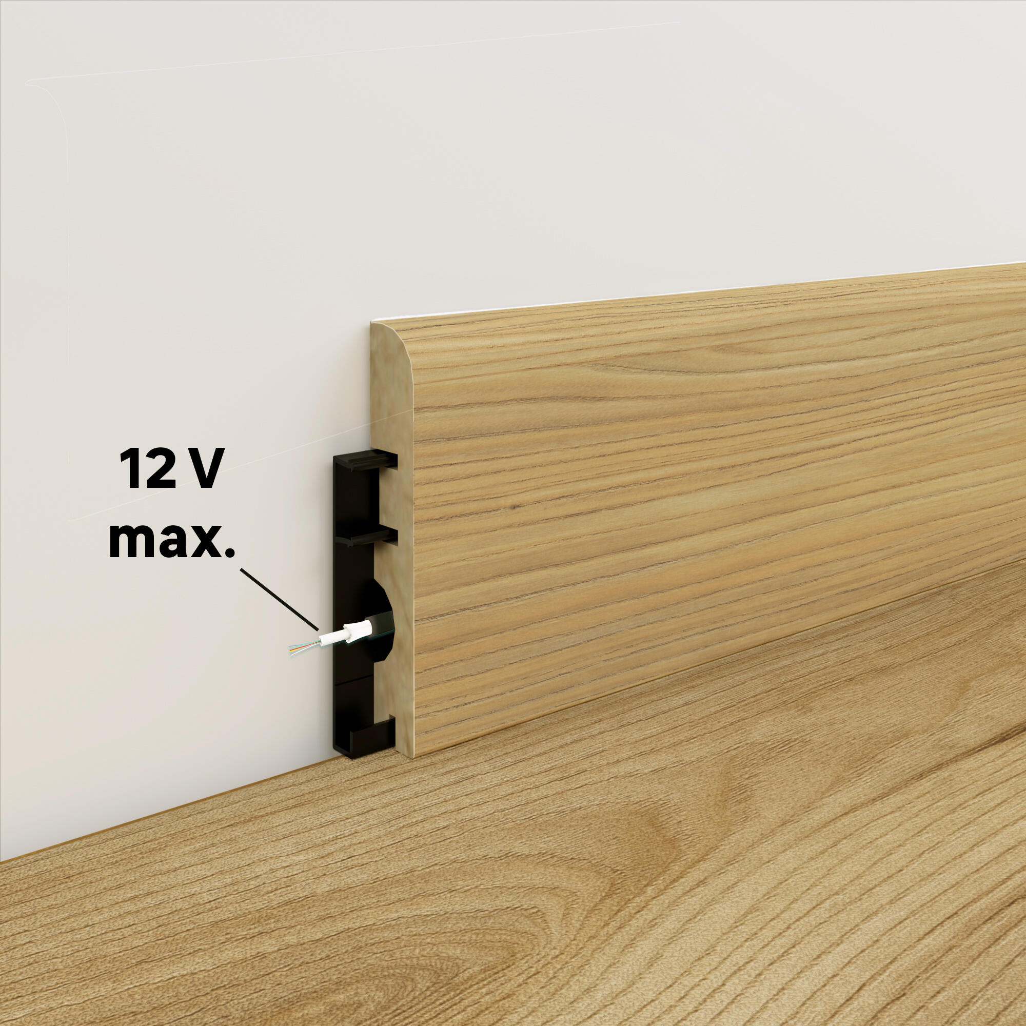 Rodapé MDF castanho semi mate 14x78x2400 mm Artens NAT348 - 4