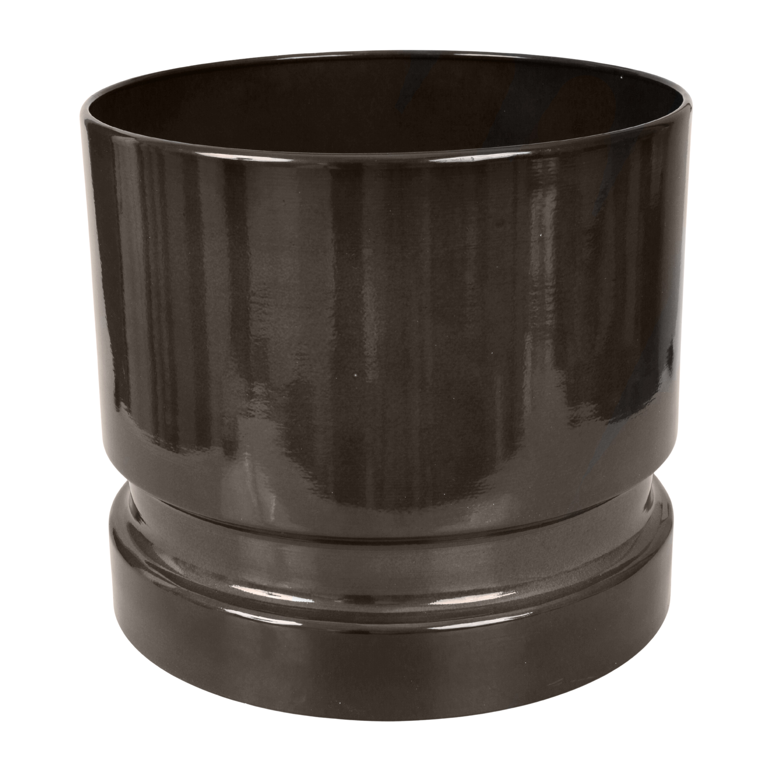 Doniczka metalowa Woodlog śr.31 cm szara Cermax