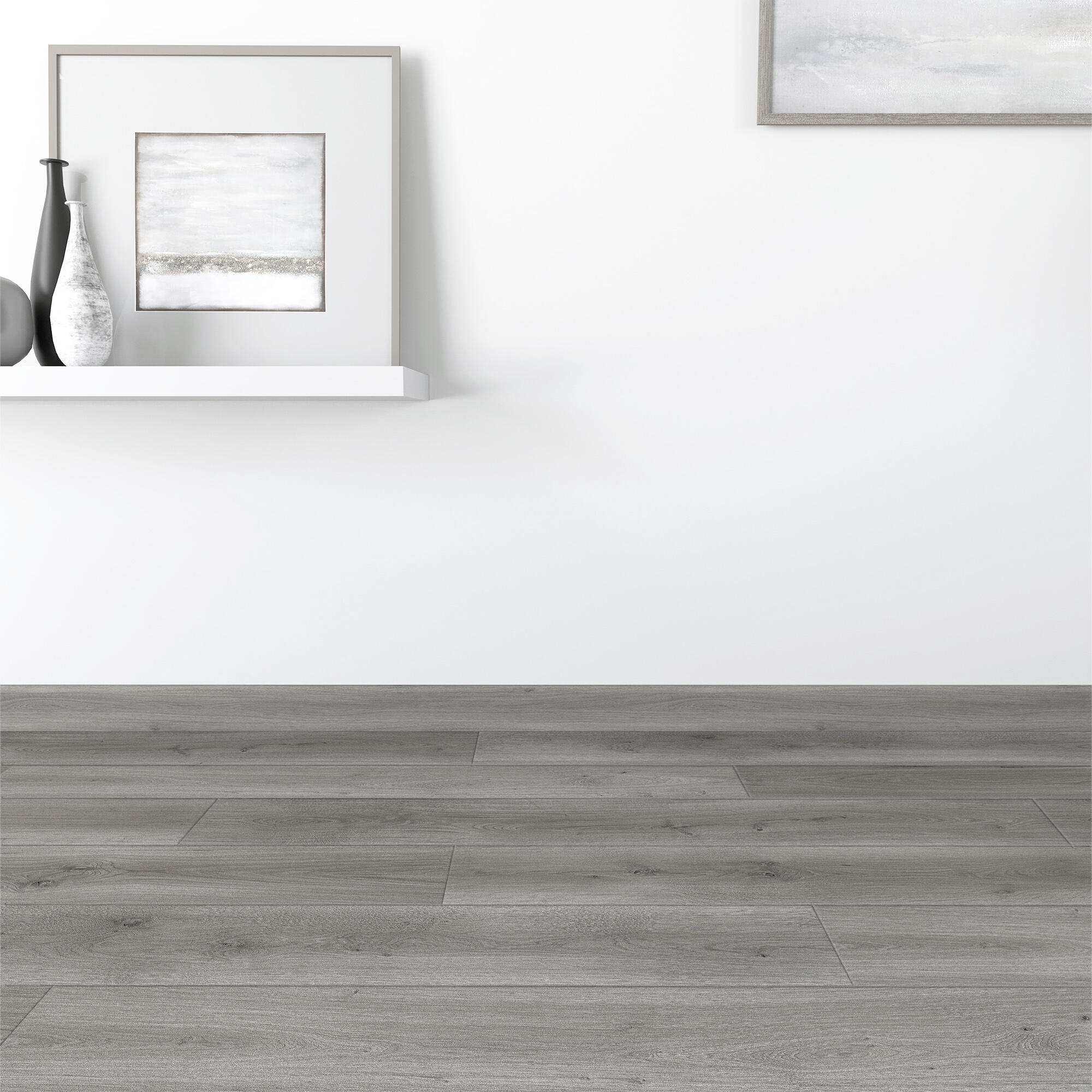 Rodapé MDF cinza acetinado 14x78x2400 mm Artens GR135 - 3