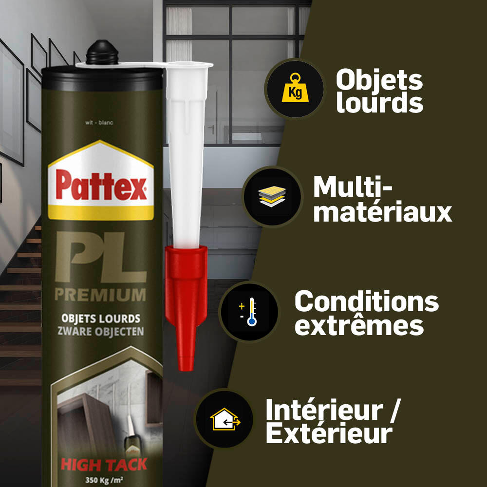 Colle de fixation PATTEX Pl premium high tack, 460 g - 2