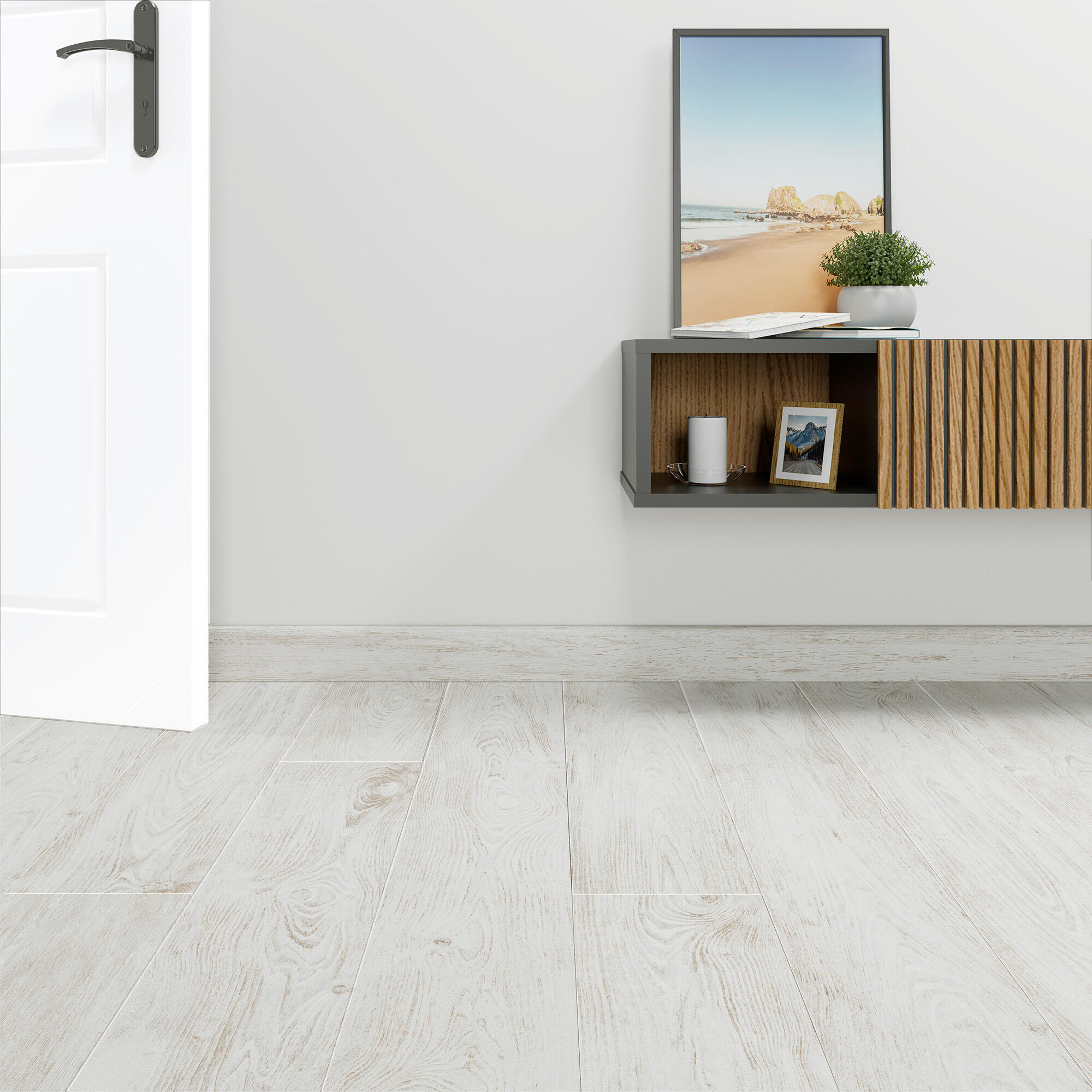 Rodapé MDF branco acetinado 14x78x2400 mm Artens BL015 - 3