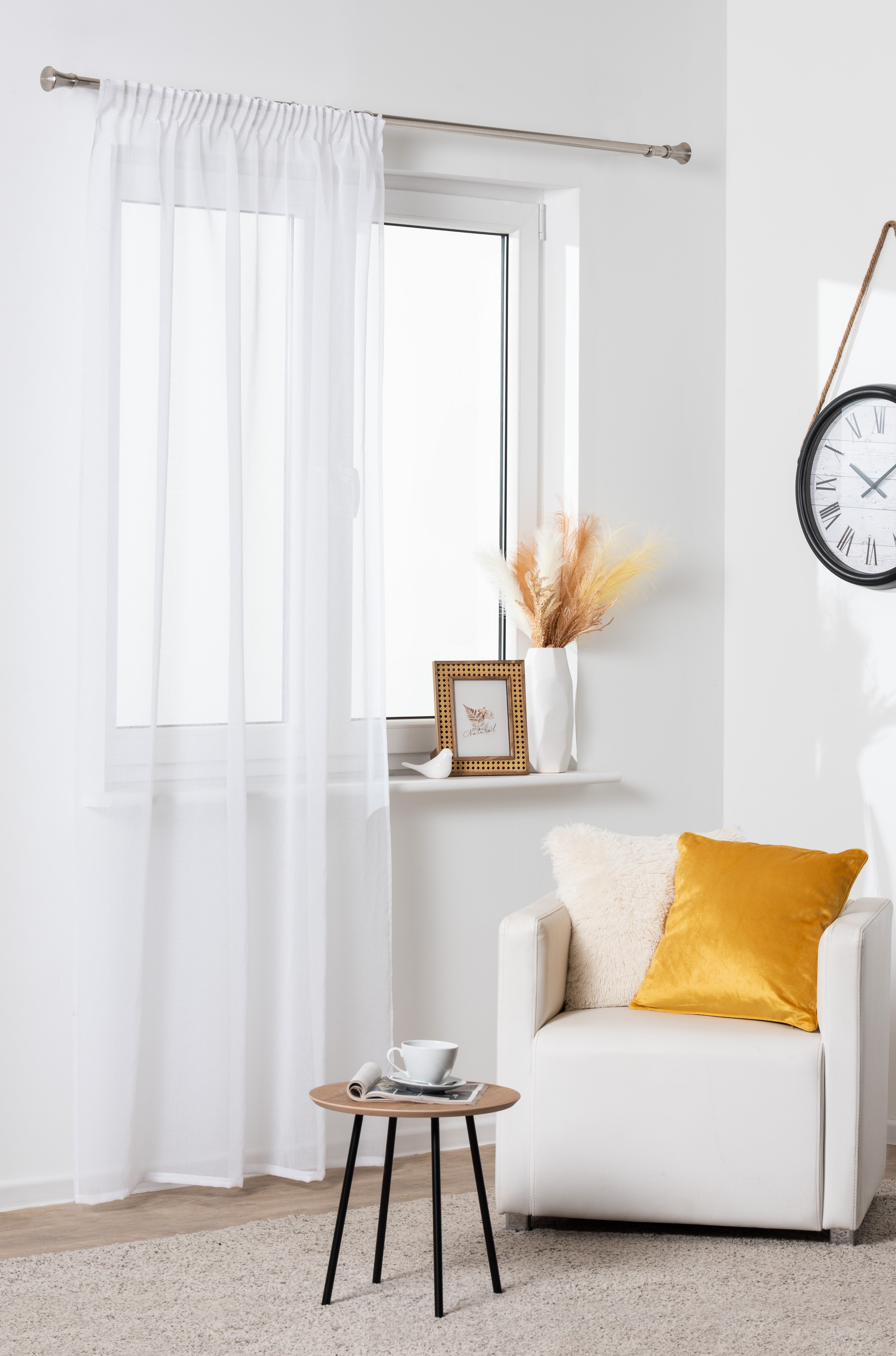 Firana na taśmie Mary 140 x 280 cm biała - 2