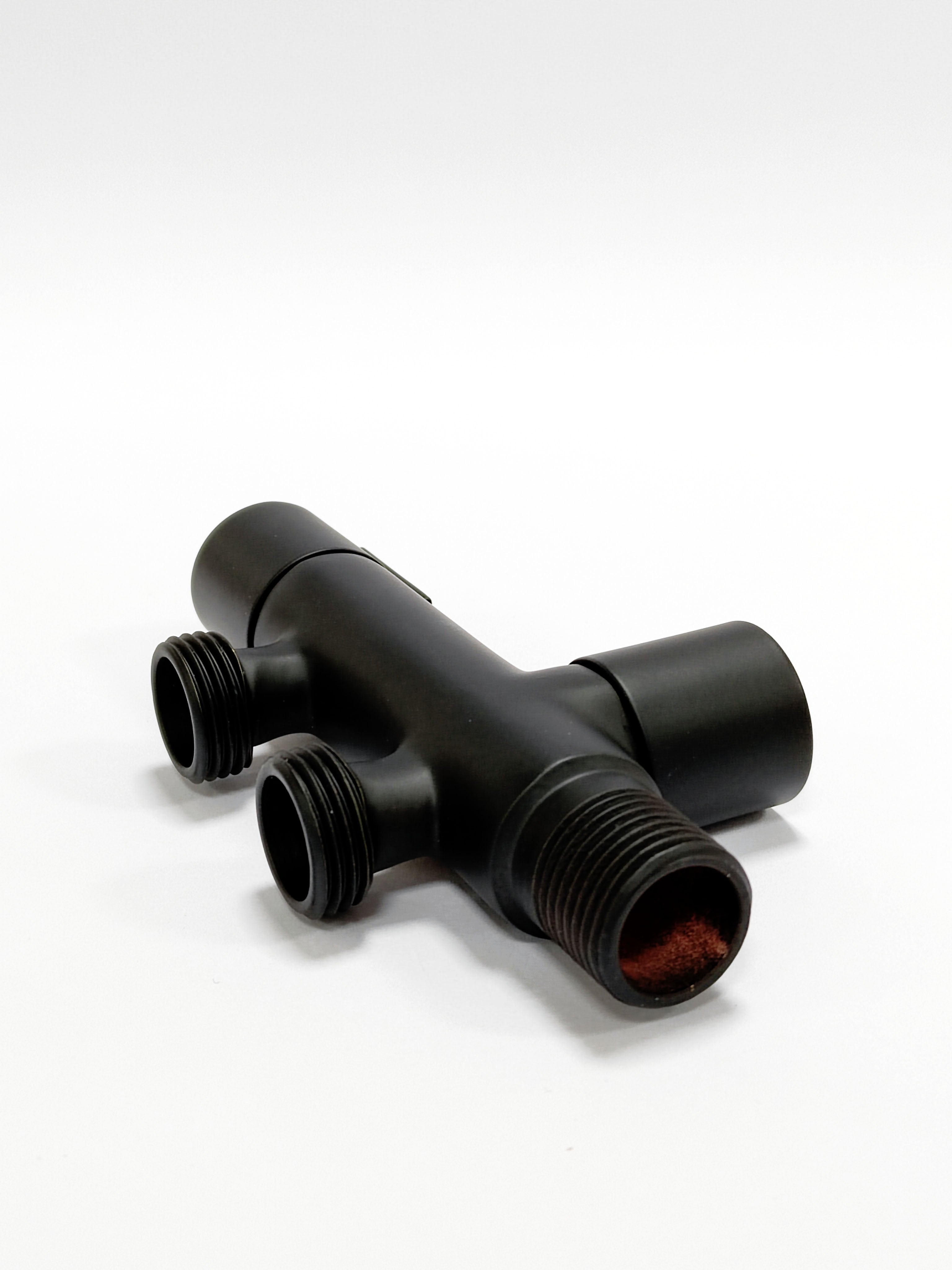 Llave Escuadra Doble Ducheta Negro M1/2-M1/2-M1/2 - 3