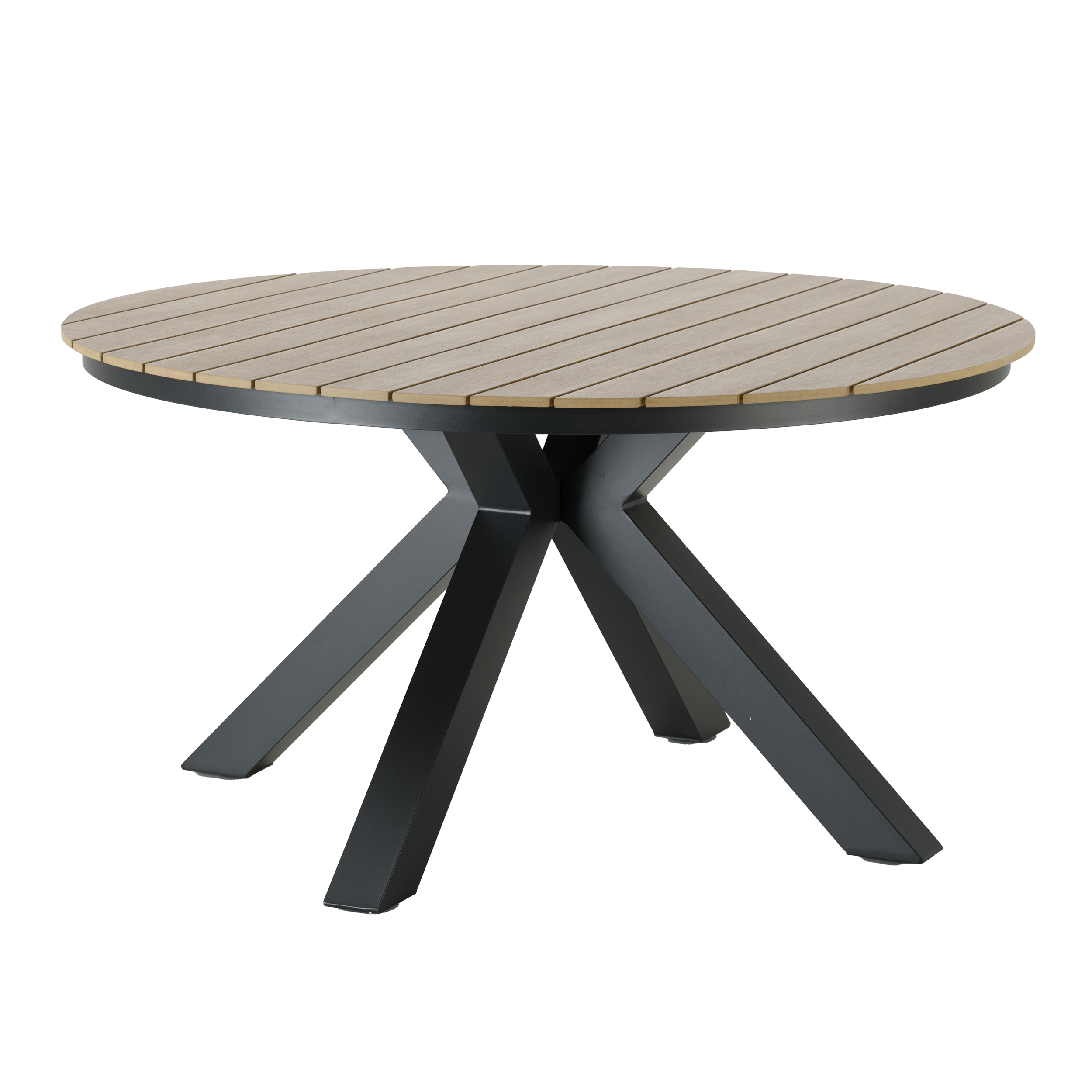 Stół ogrodowy okrągły Capri 140 cm beżowo-antracytowy