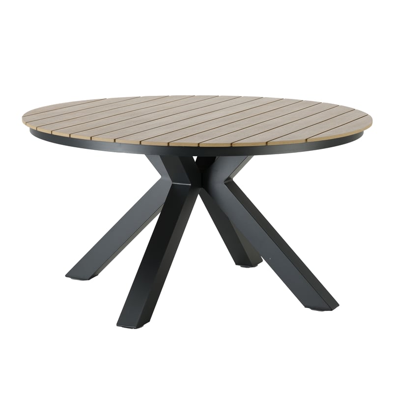 Stół ogrodowy okrągły Capri 140 cm beżowo-antracytowy