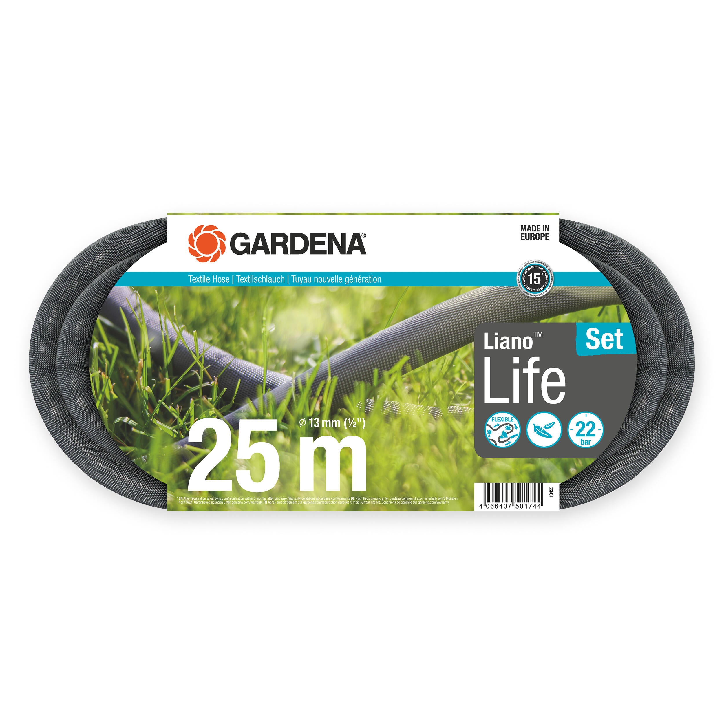 Set de flexible GARDENA Liano life L.25 m, Diam.12 mm - 4