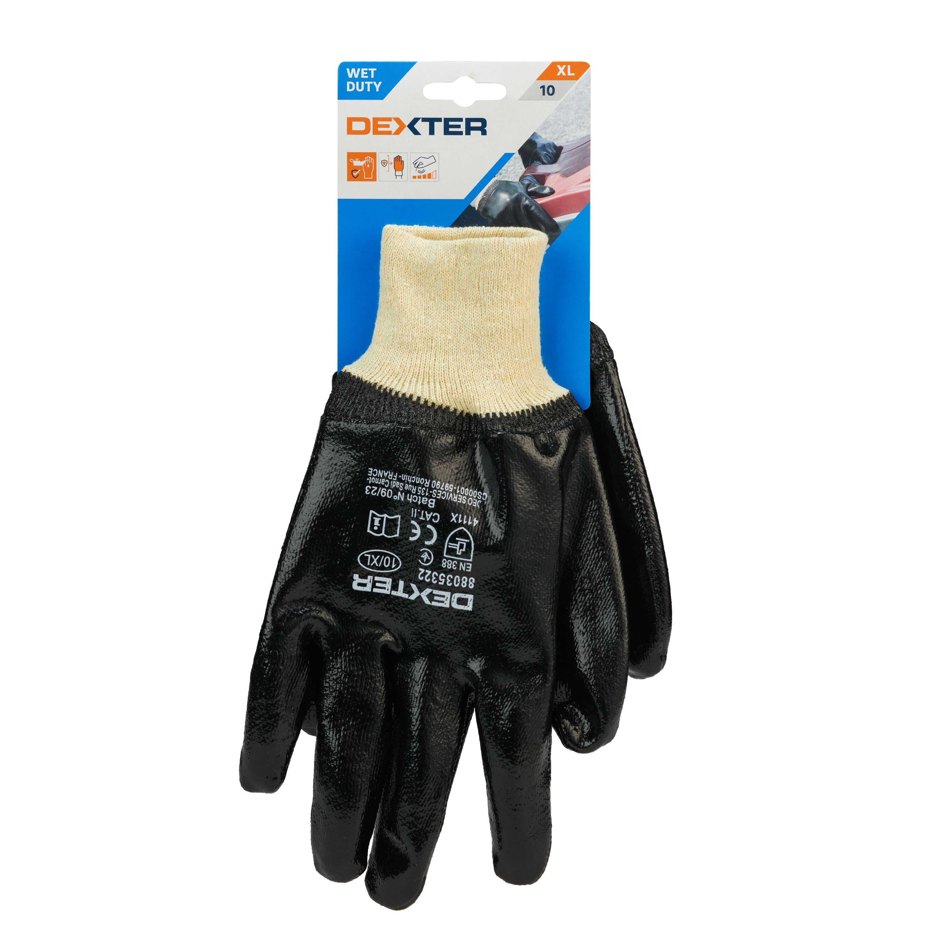 Paire de gants pour outil de manutention nitrile, T 10 DEXTER - 3