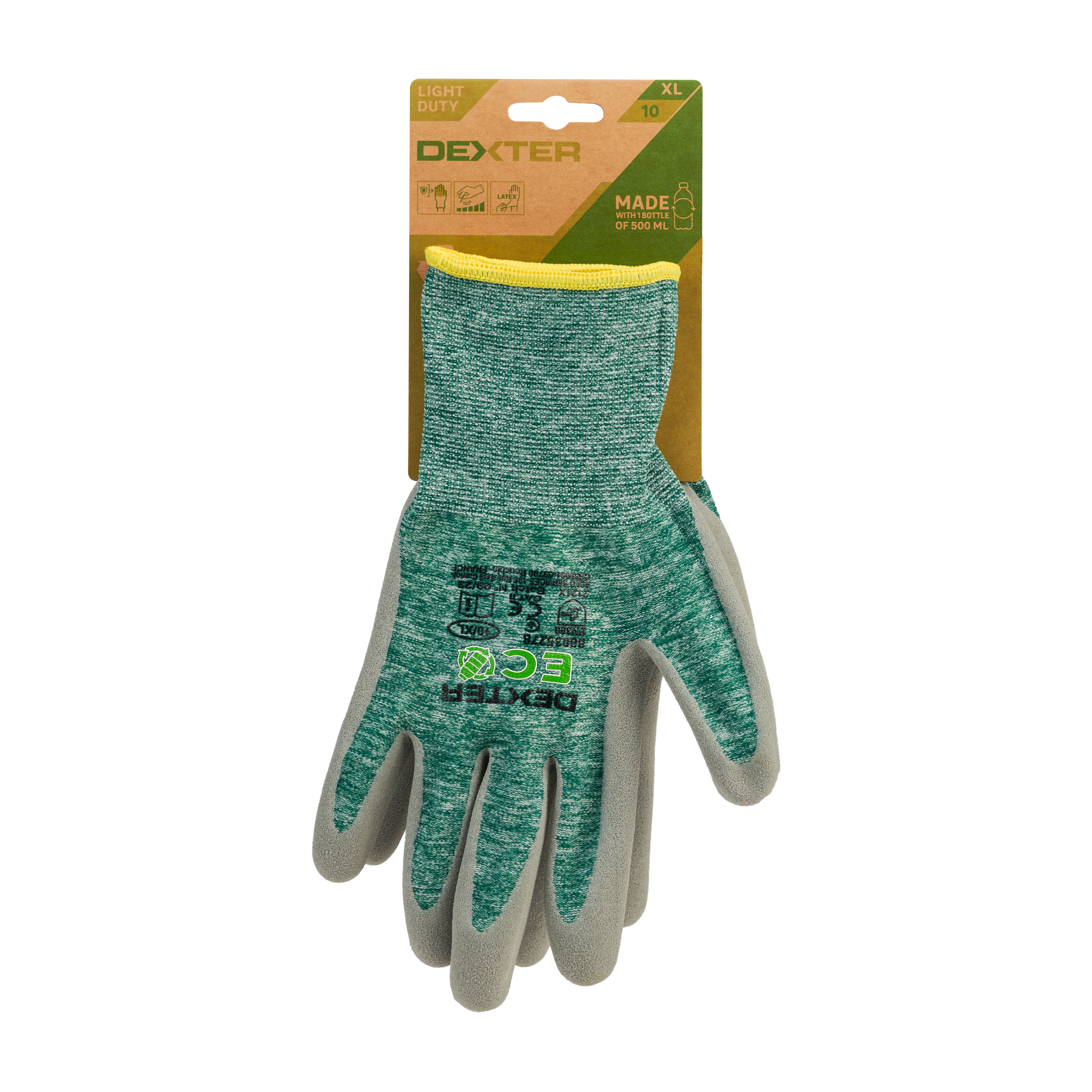 Guantes Trabajo Material Reciclado DEXTER - Talla 10 - 6