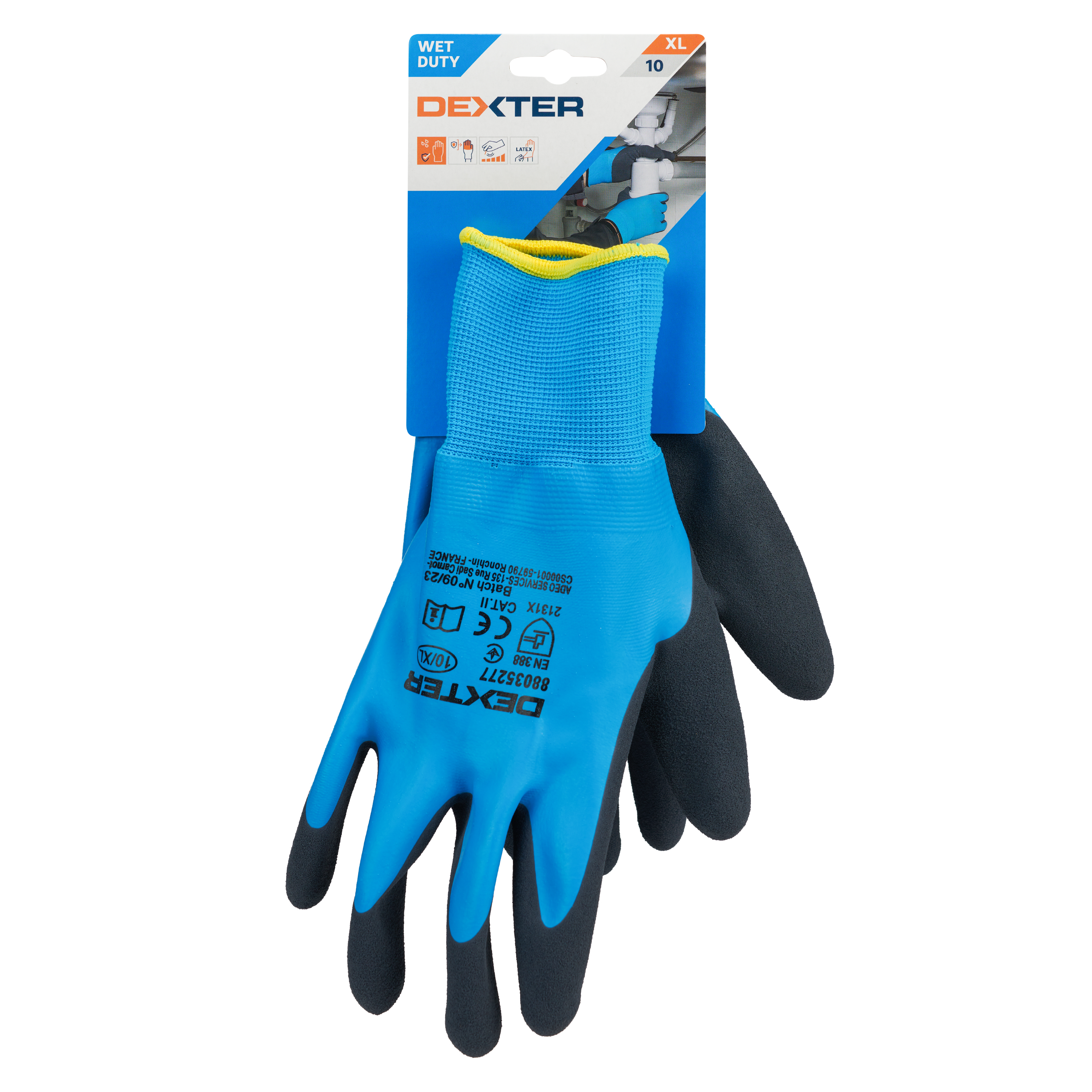 Guantes Látex Resistente Al Agua DEXTER - Talla 10 - 5