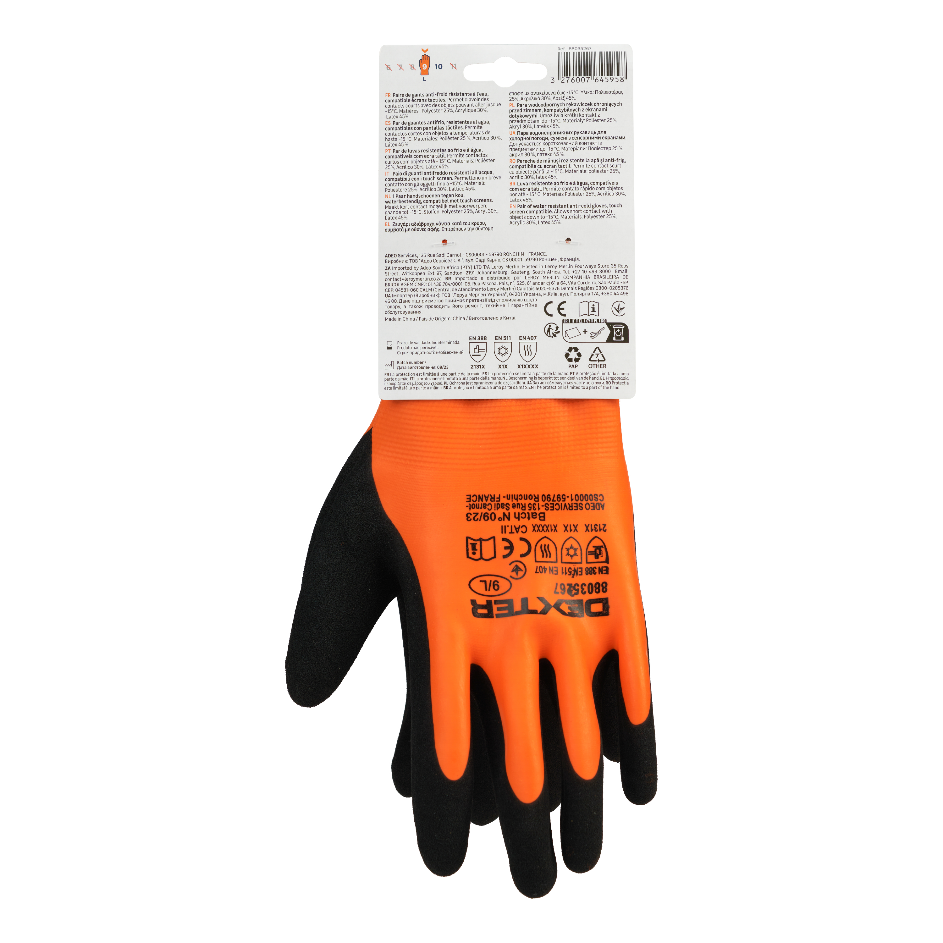 Rękawice robocze zimowe Touch Screen r.9 DEXTER - 5