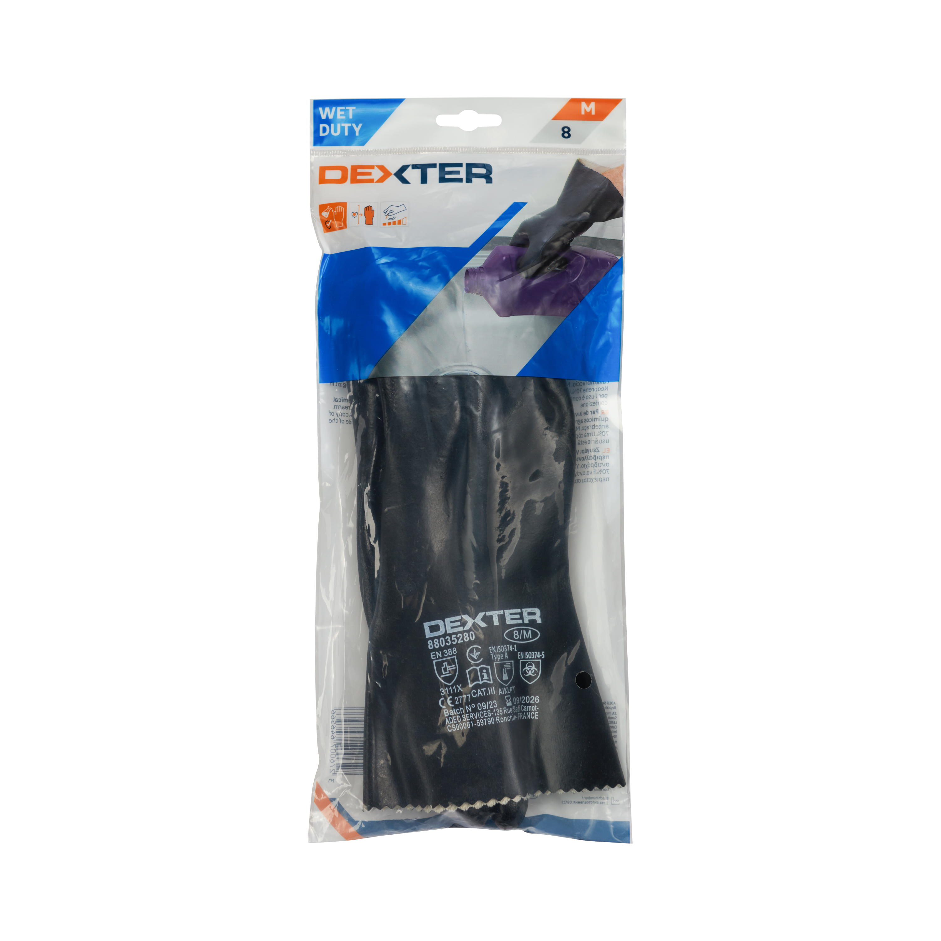 Guantes Químicos DEXTER - Talla 8 - 6