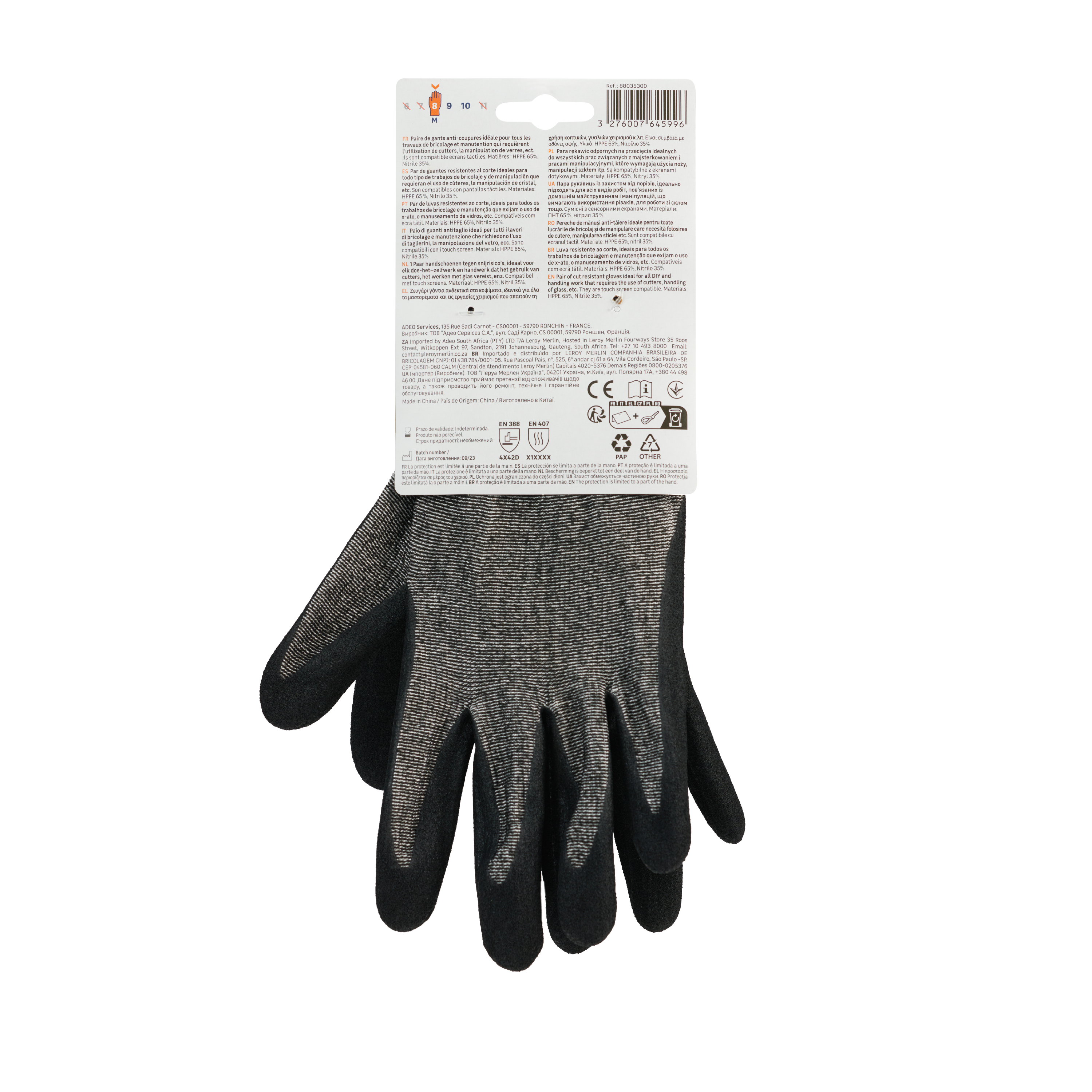 Guantes Anticorte Nitrilo DEXTER - Talla 8 - 6