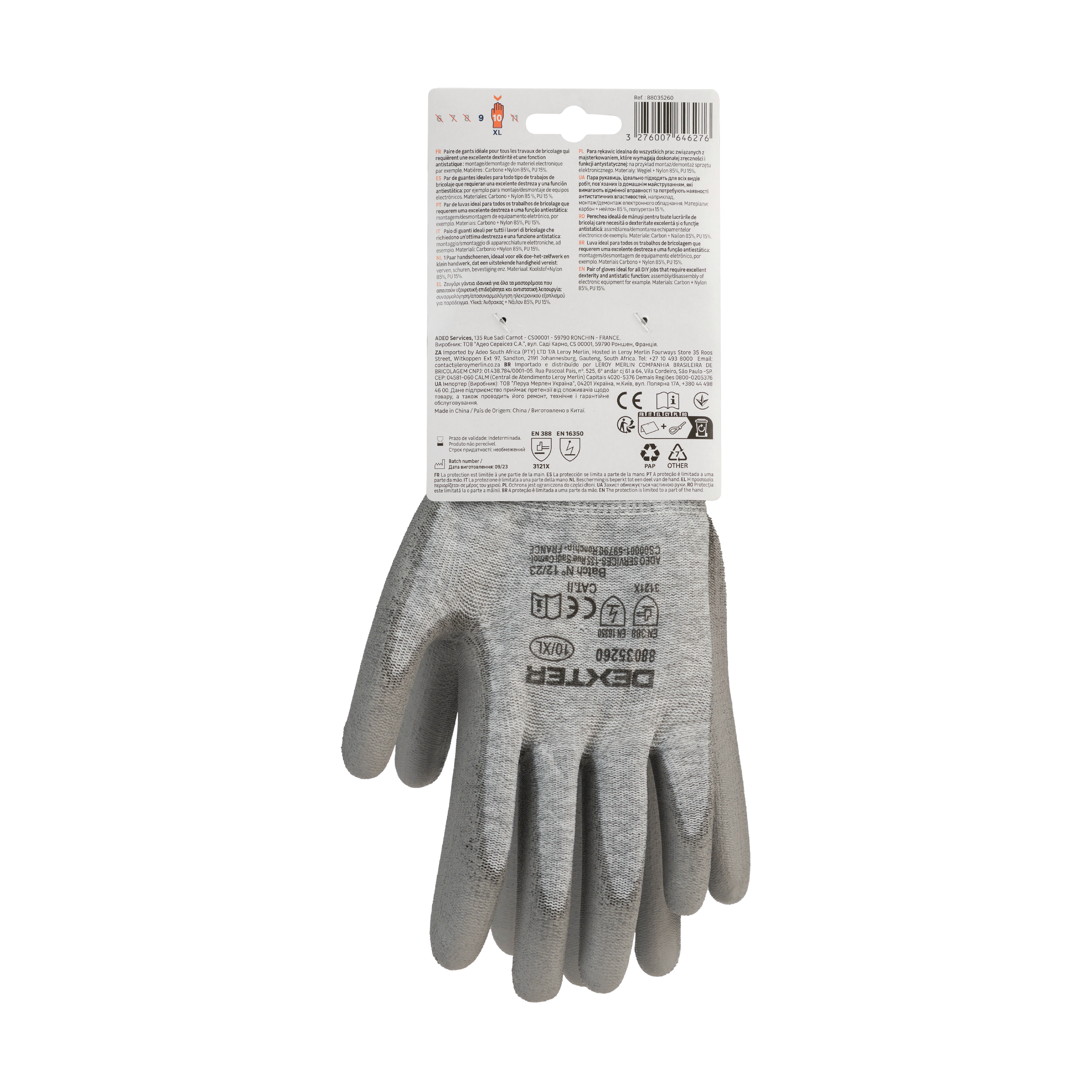 Guantes Anticorte Polietileno DEXTER - Talla 10 - 7