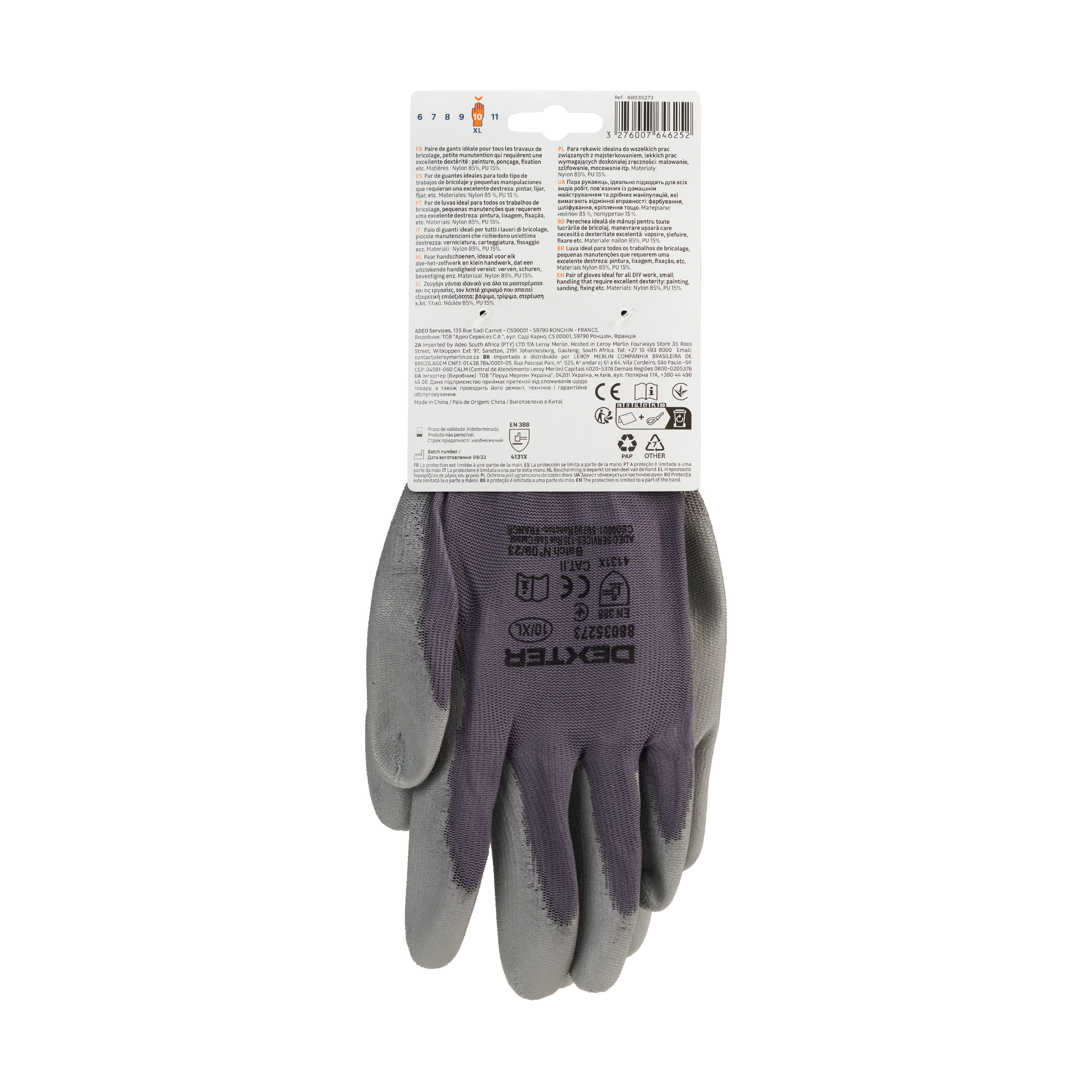 Guantes DEXTER precisión nylon T10 XL - 4
