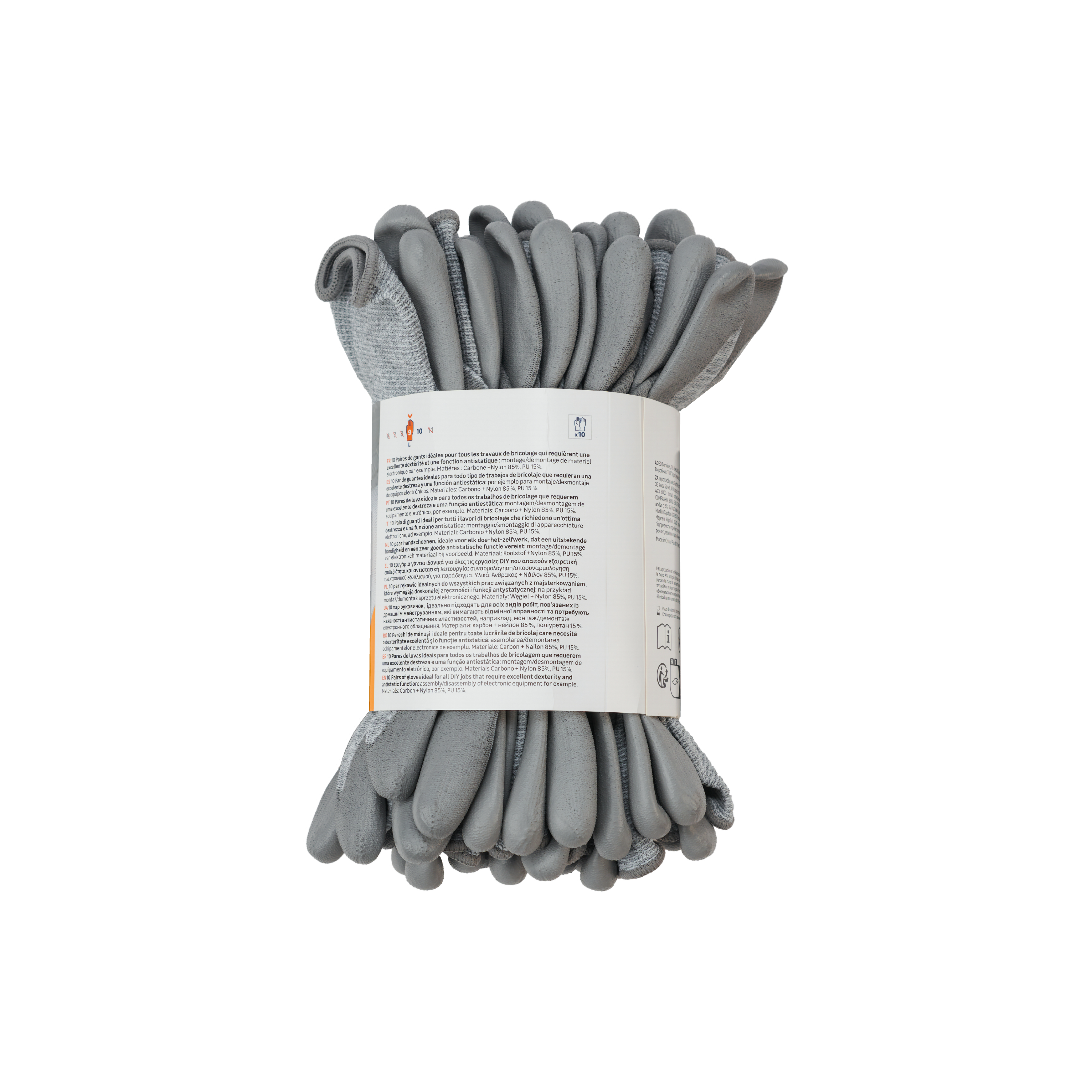 Pack 10 Pares Guantes Antiestáticos Precisión DEXTER - Talla 9 - 5