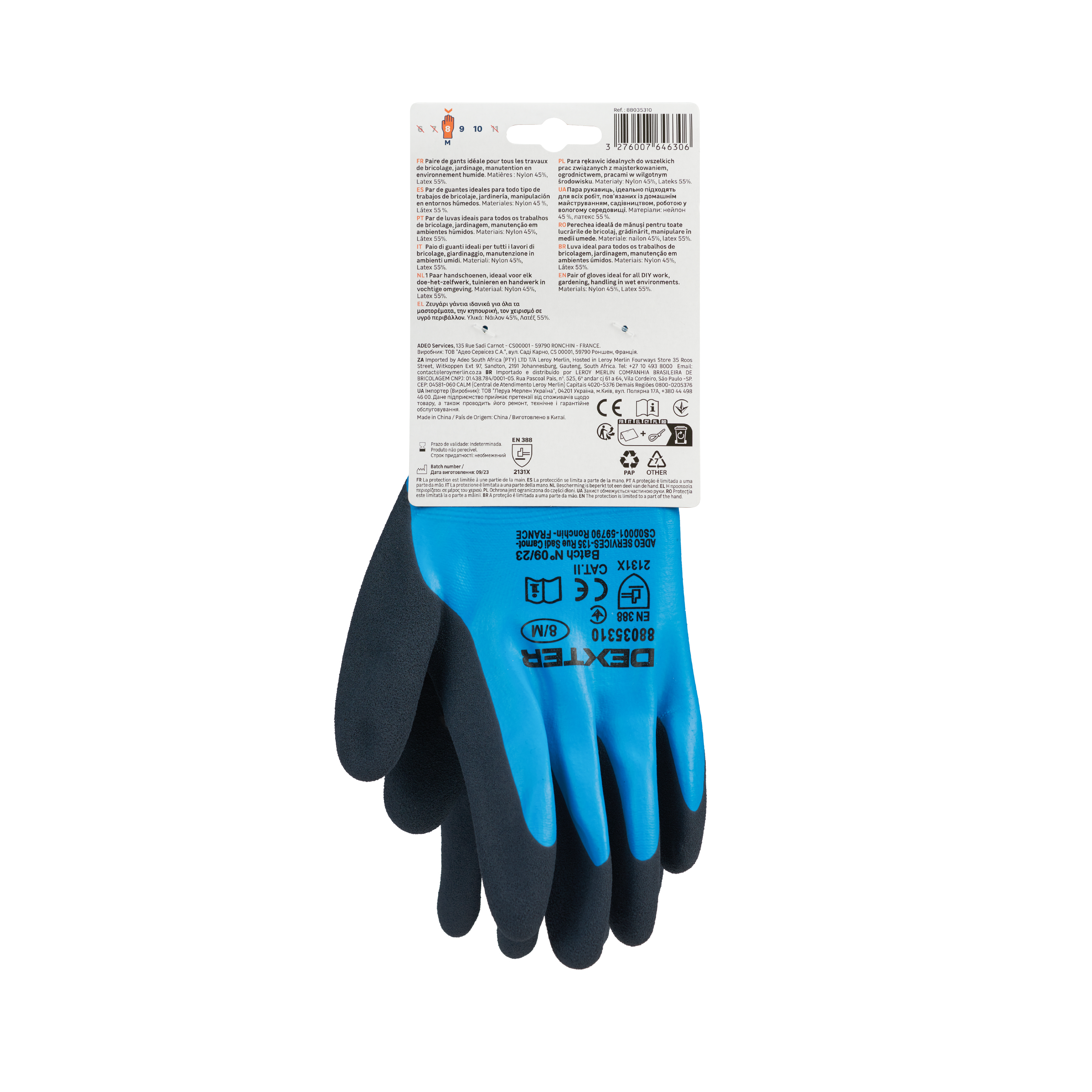 Guantes Látex Resistente Al Agua DEXTER - Talla 8 - 4
