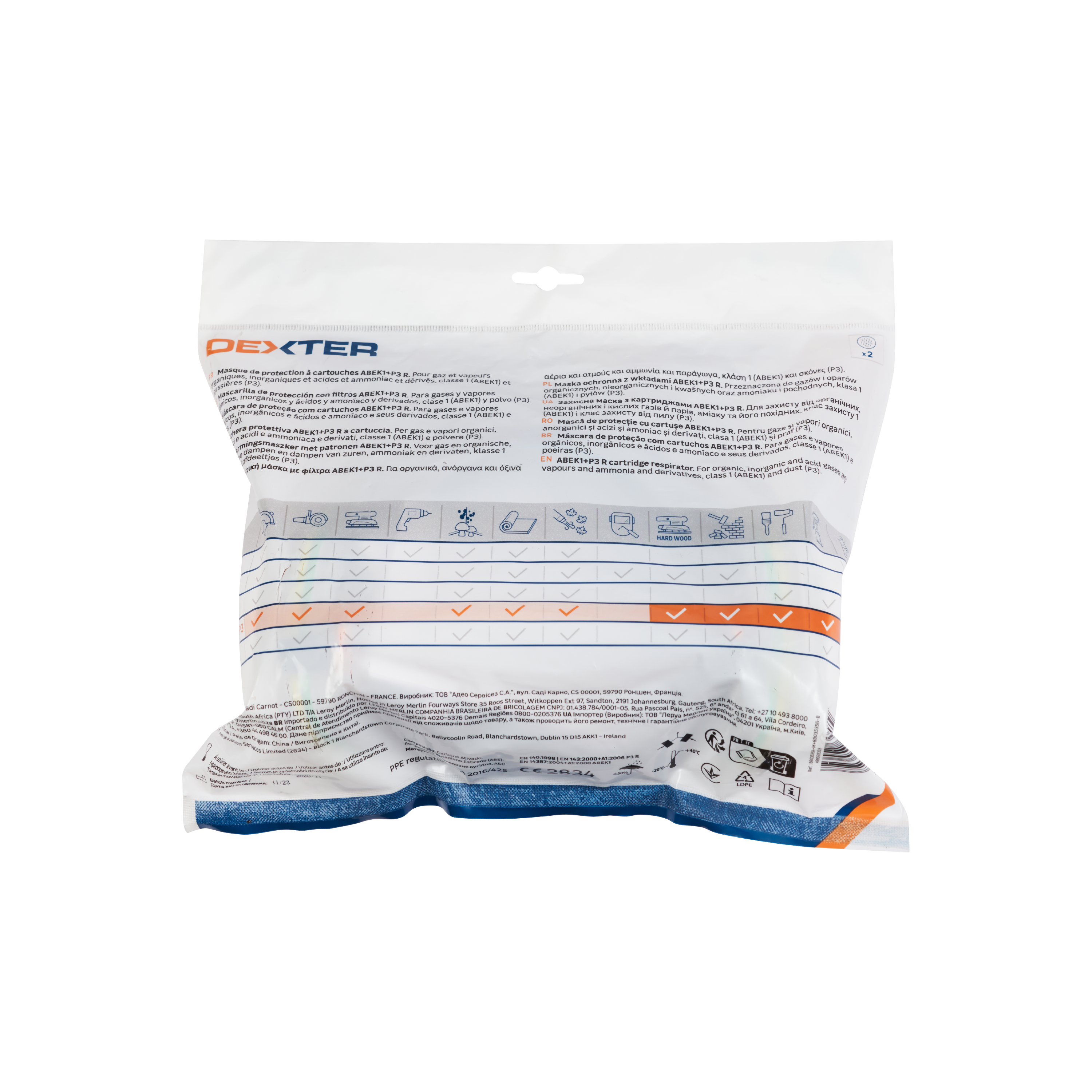 Marcarilla DEXTER C2 + 2 filtros ABEK1P3 R ABS - 3