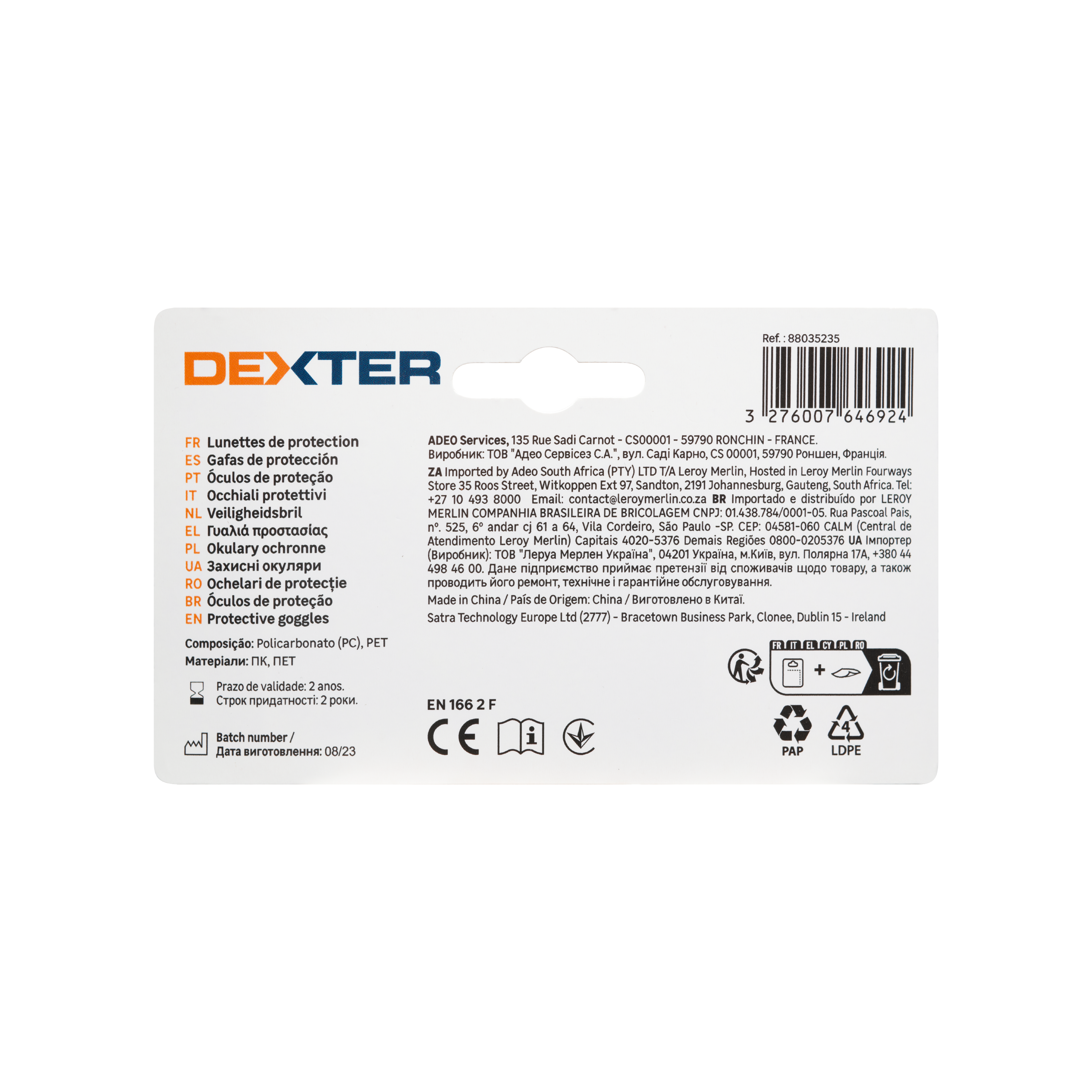 Óculos de proteção policarbonato Dexter - 2