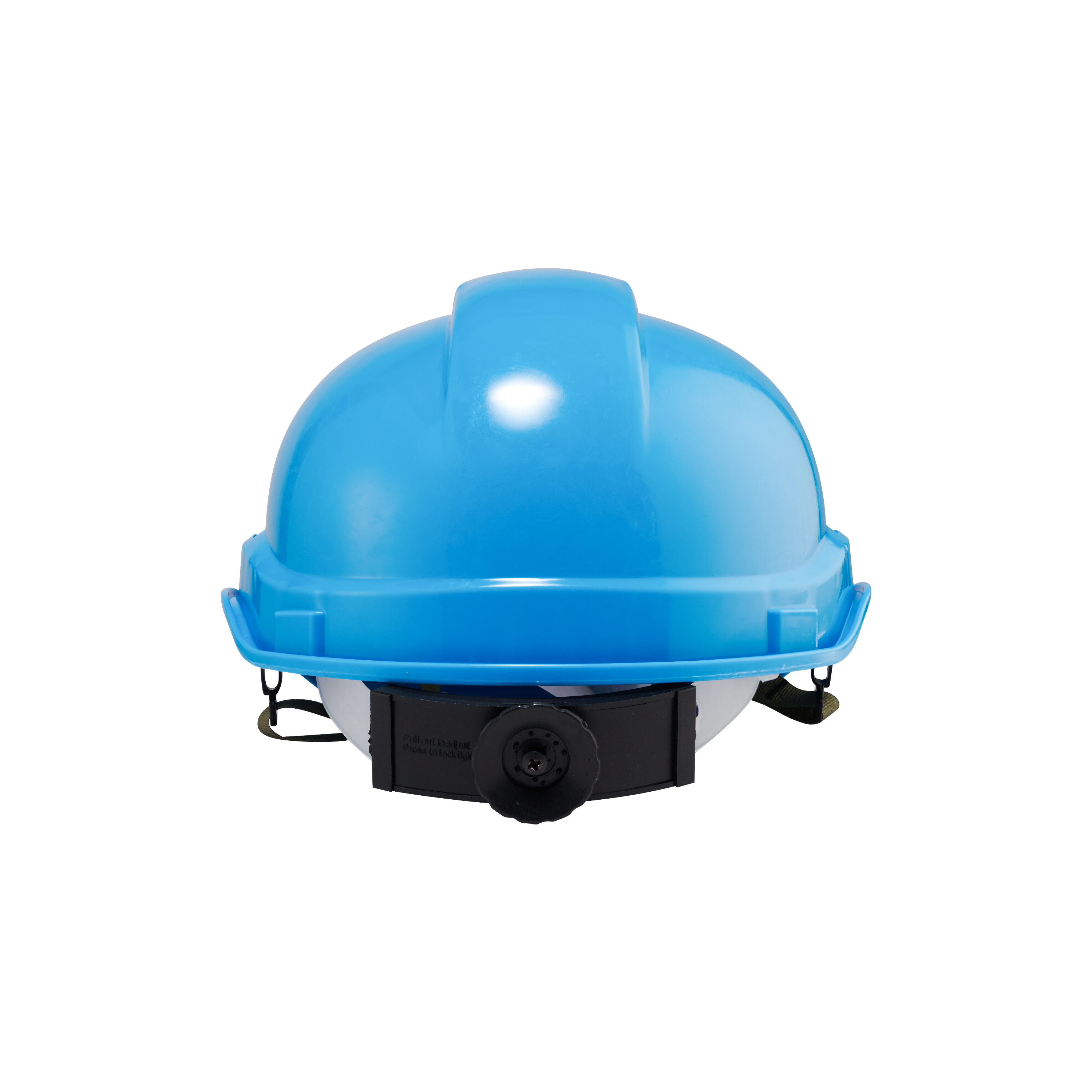 Capacete de segurança regulável com fivela de queixo HDPE e PVC azul Dexter - 3