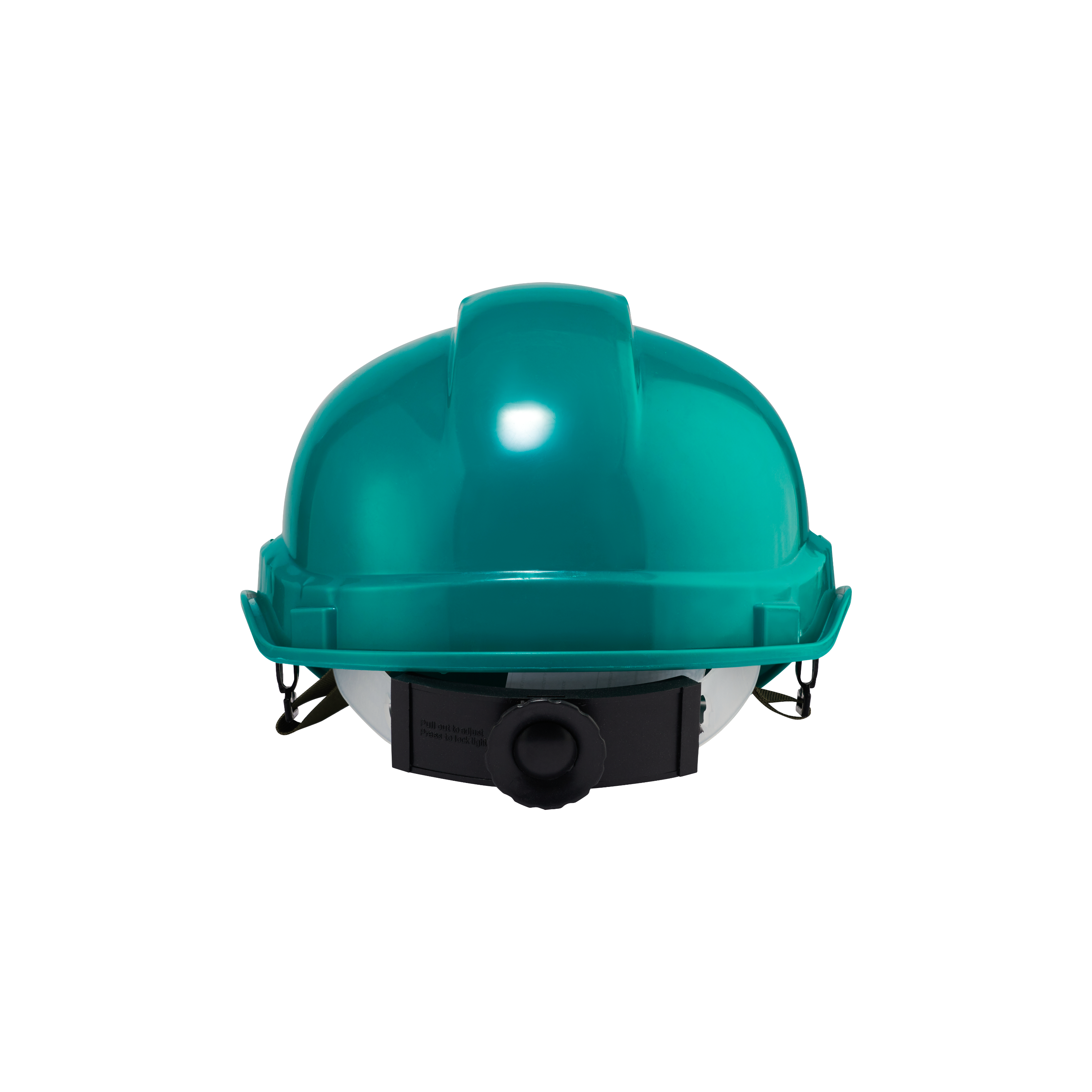 Capacete de segurança regulável com fivela de queixo HDPE e PVC verde Dexter - 4