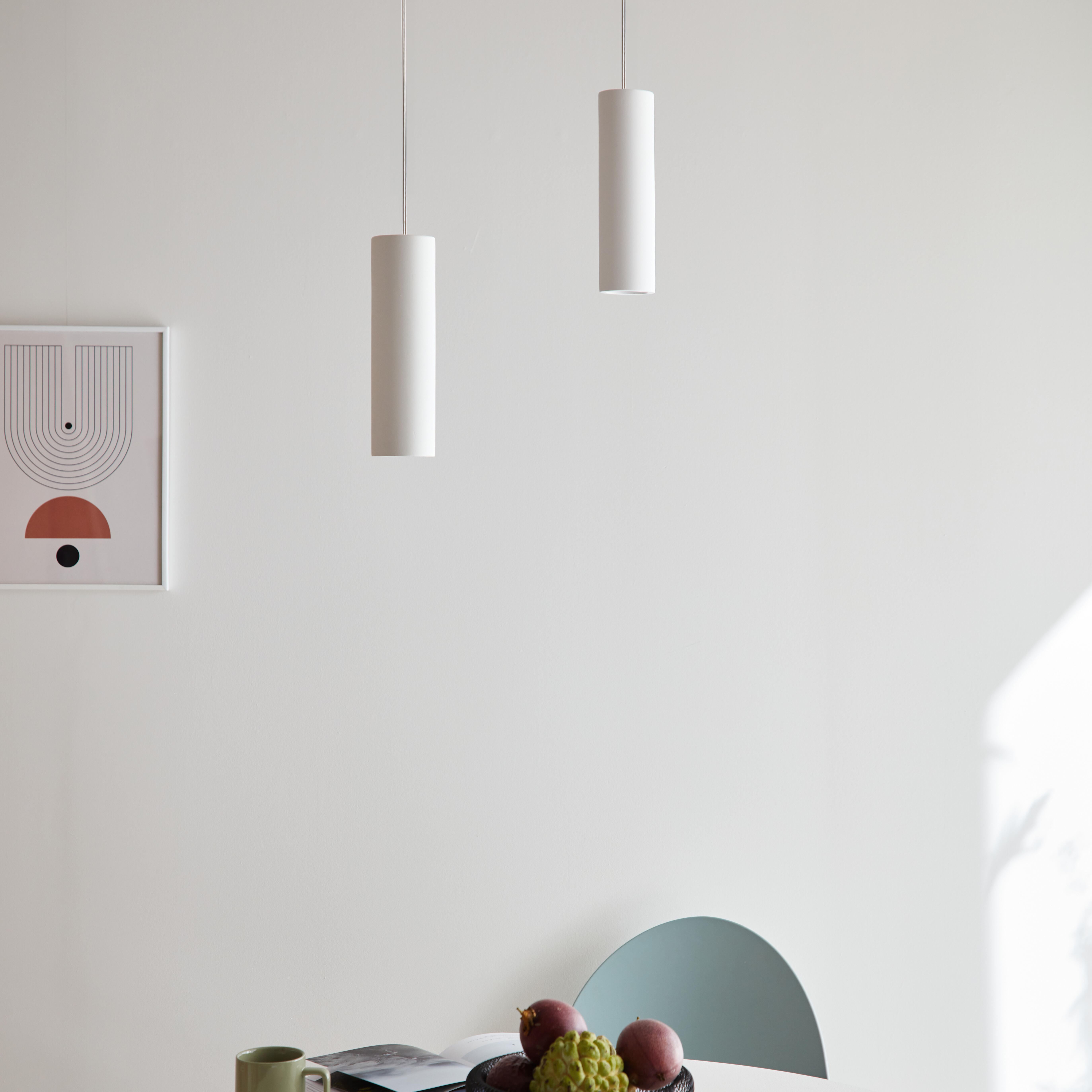 Suspension Gipsy plâtre, blanc, Diam.7 cm, GU10 - 4
