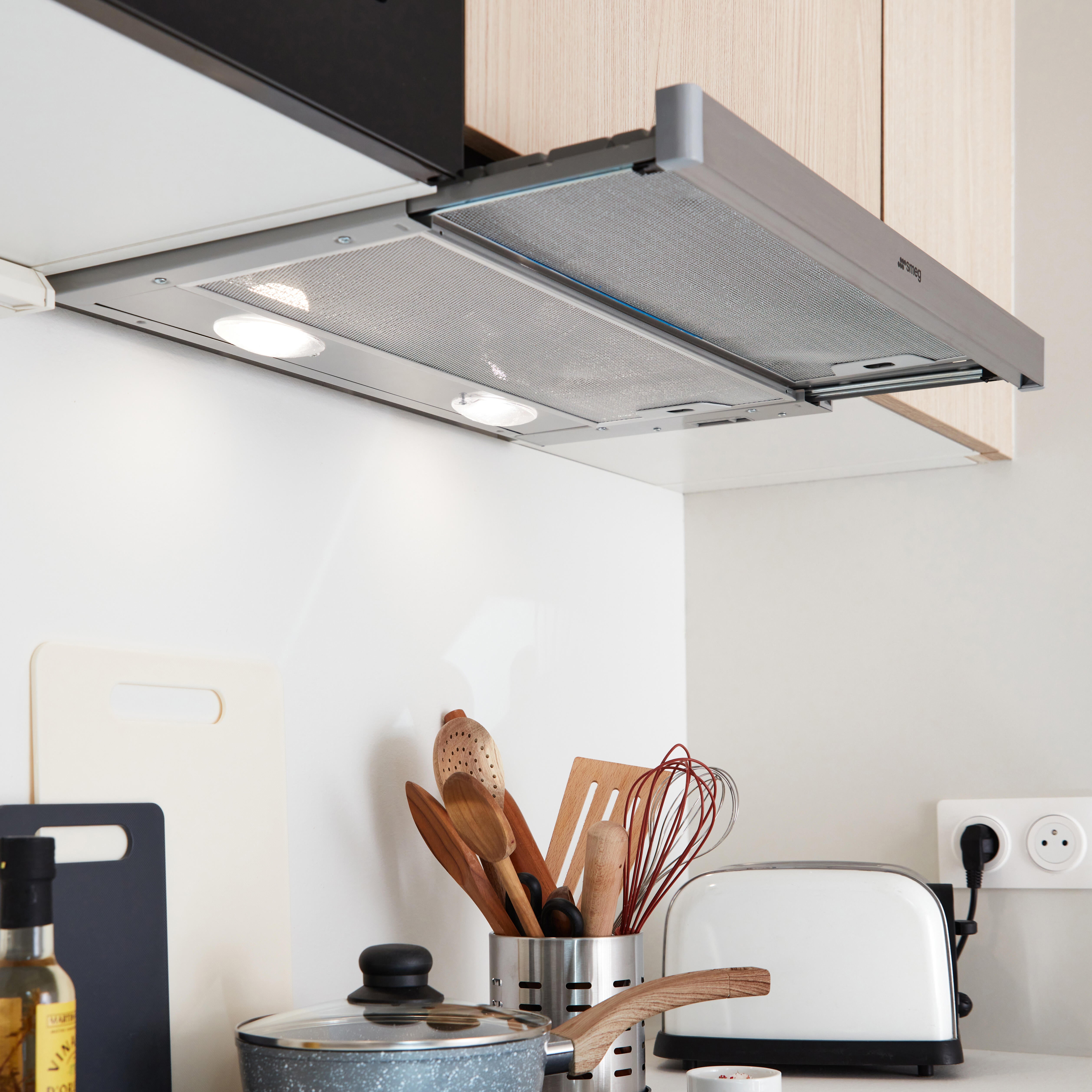 Hotte tiroir L59.8 cm SMEG KSET61E2 gris / argent - 2