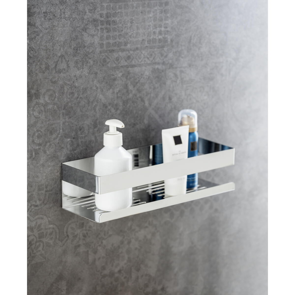 Mensola per bagno Genova L 30 cm cromo opaco - 4