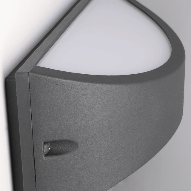 Applique LED design da esterno Gijon doppia luce grigio IP54, luce bianco naturale 1400 lumen, INSPIRE