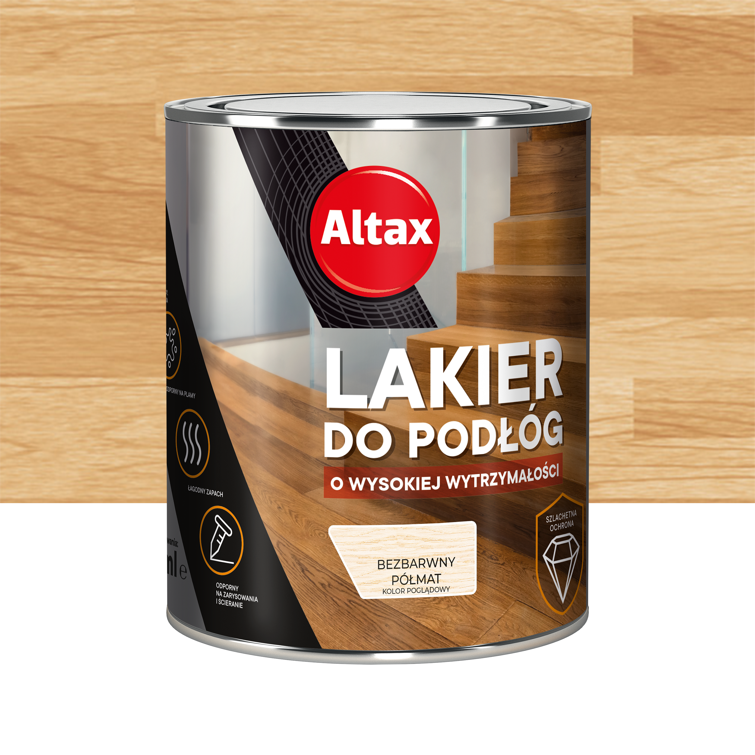 Lakier do podłóg 0.75 l Bezbarwny Półmat ALTAX