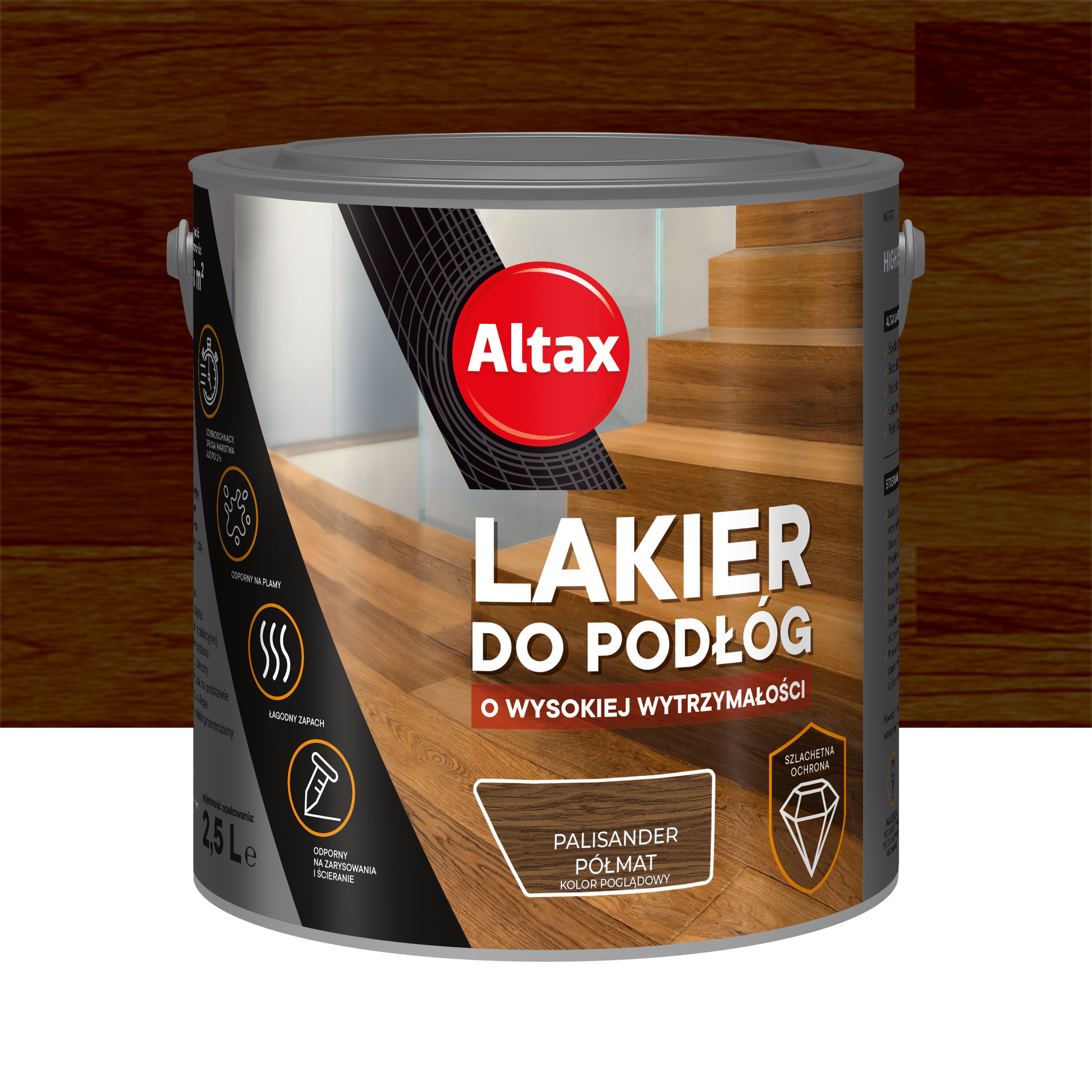 Lakier do podłóg 2.5 l Palisander Półmat ALTAX