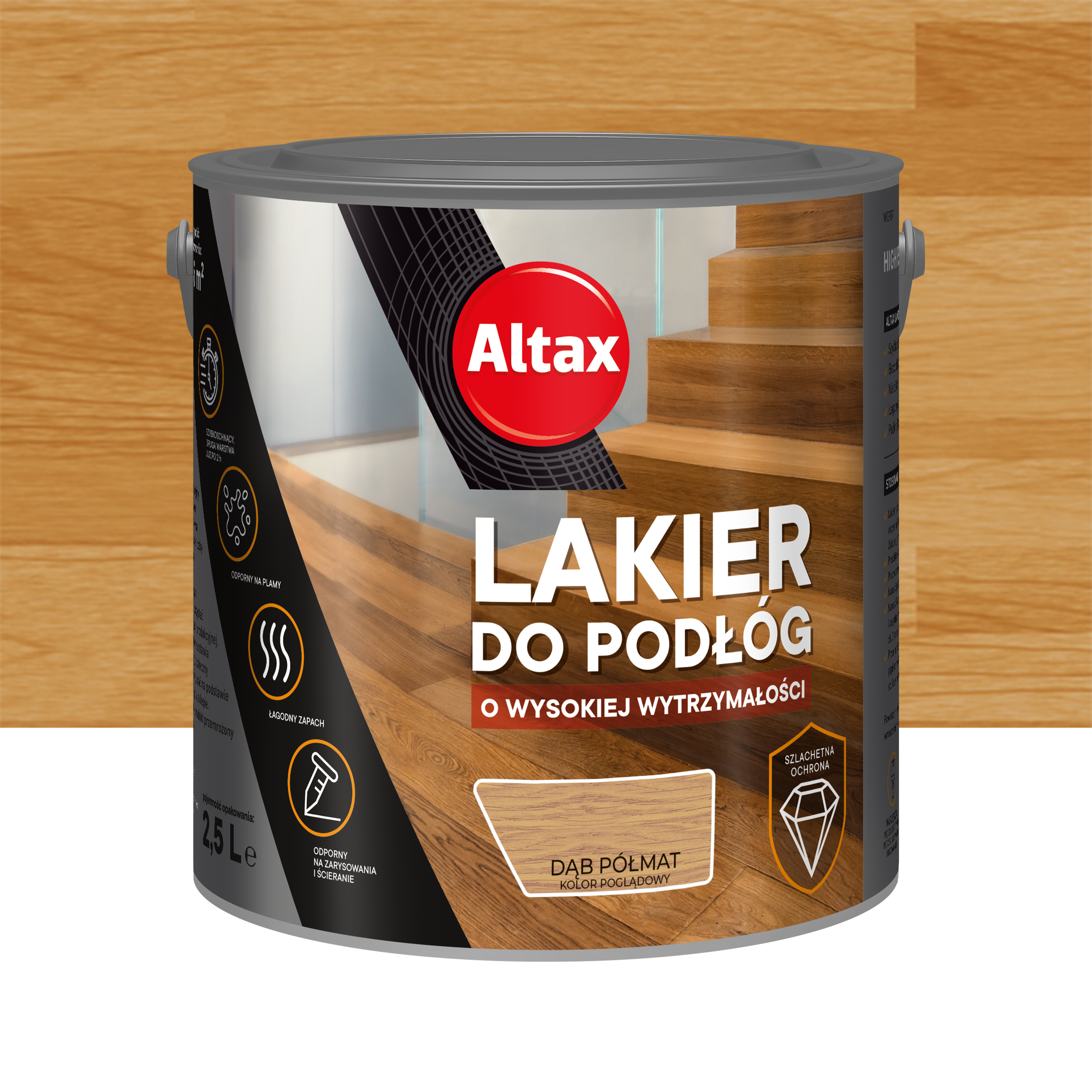 Lakier do podłóg 2.5 l Dąb Półmat ALTAX