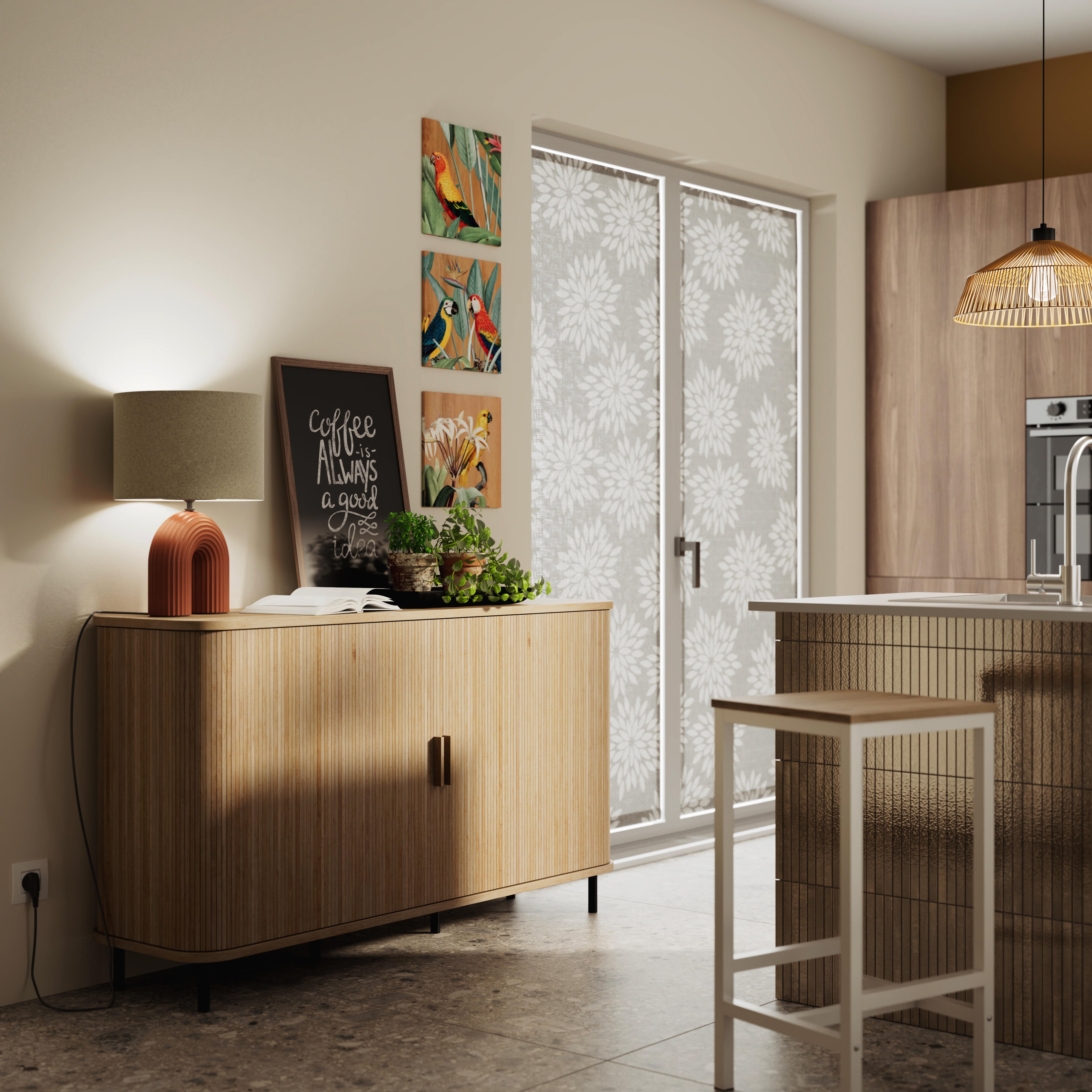 Candeeiro de mesa Inspire VASKA e27 d41cm 1 luz bege - 16