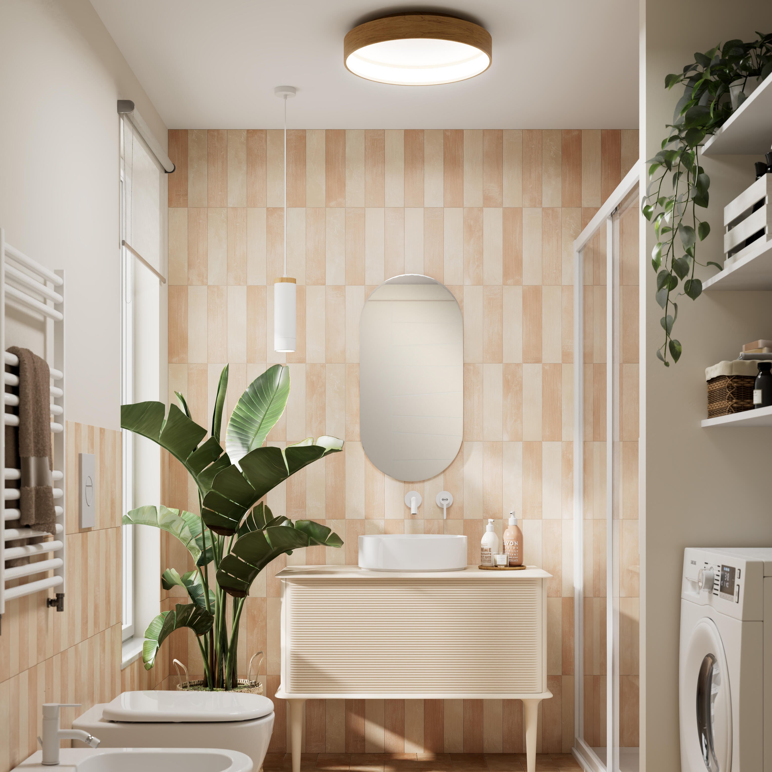 Specchio con illuminazione integrata bagno ovale L 40 x H 80 x P 2.5 cm - 2