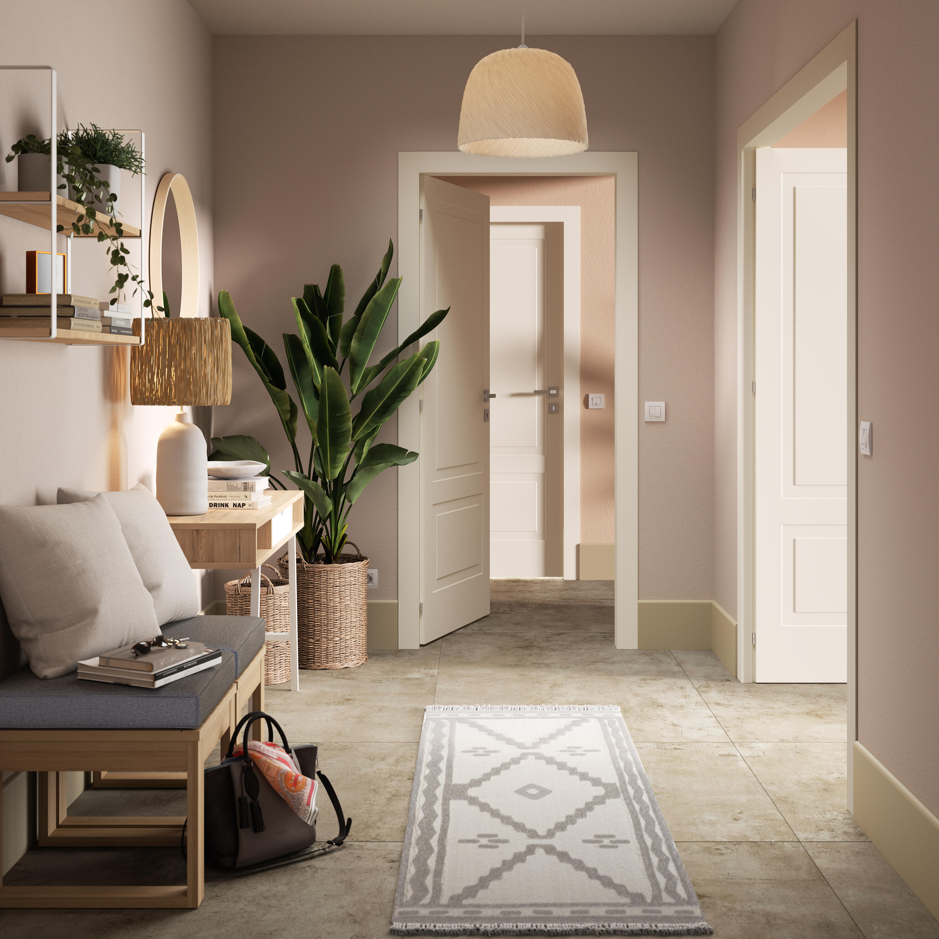 Candeeiro de mesa Inspire BOMOA e27 d35cm branco - 15