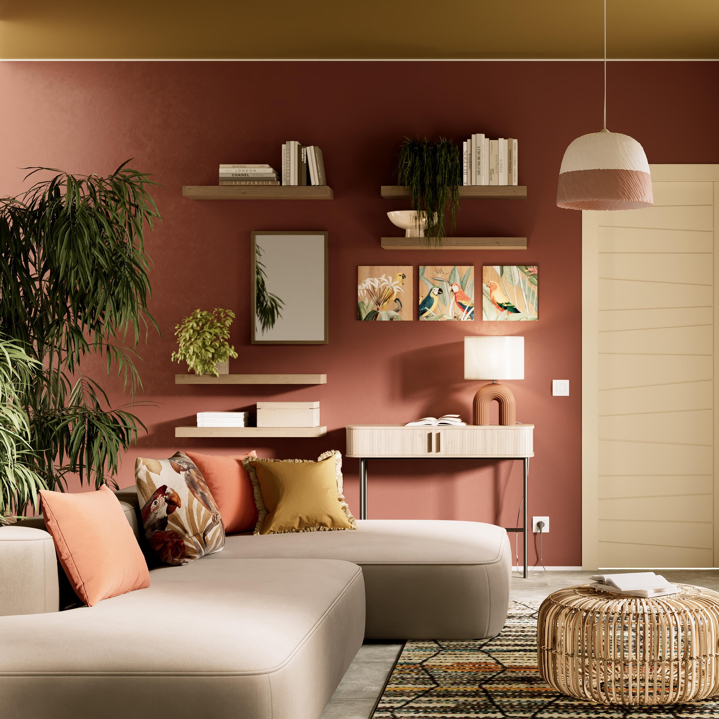 Candeeiro de mesa Inspire VASKA e27 d41cm 1 luz bege - 15