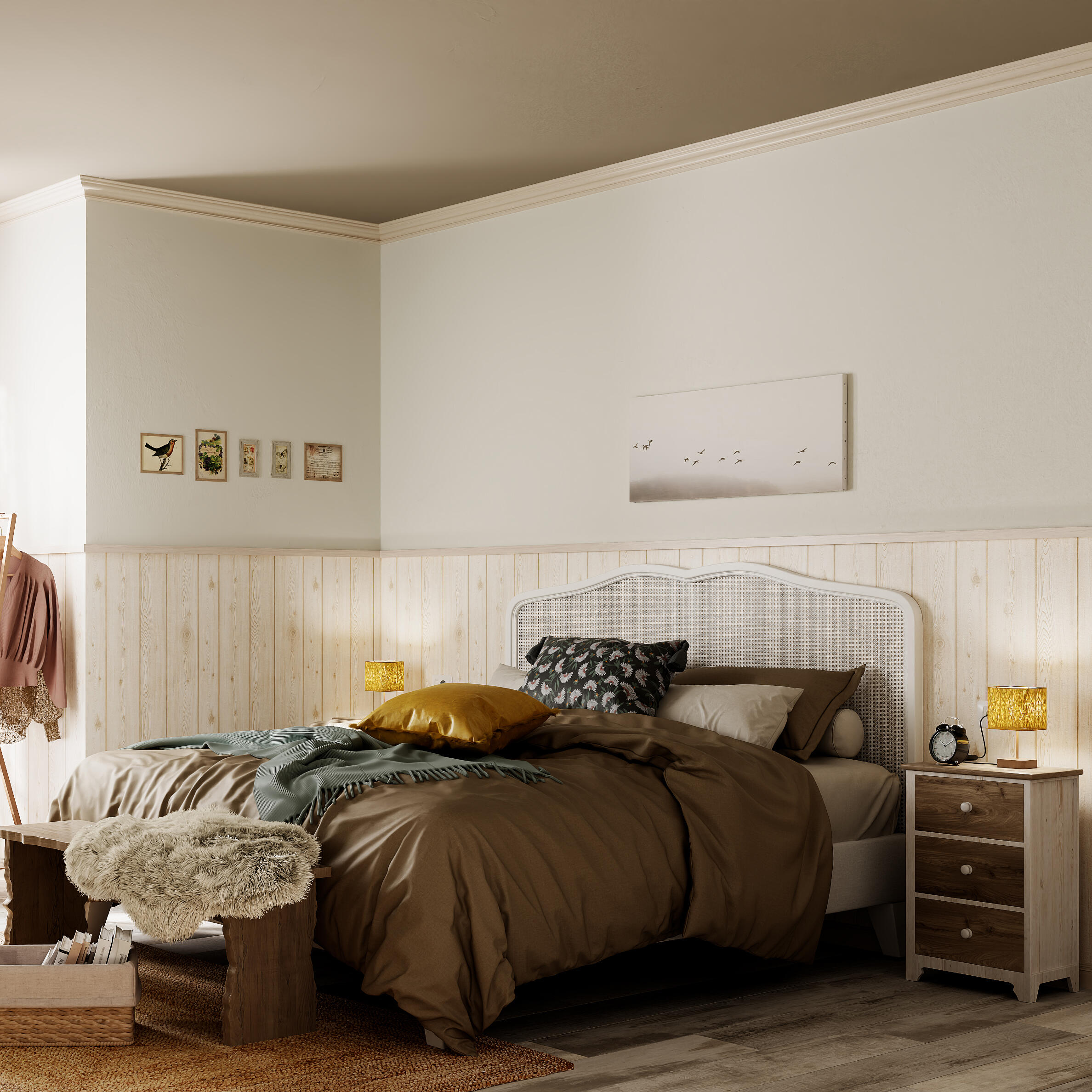 Scendiletto Jade in acrilico, L 90 x L 60 cm, beige - 9