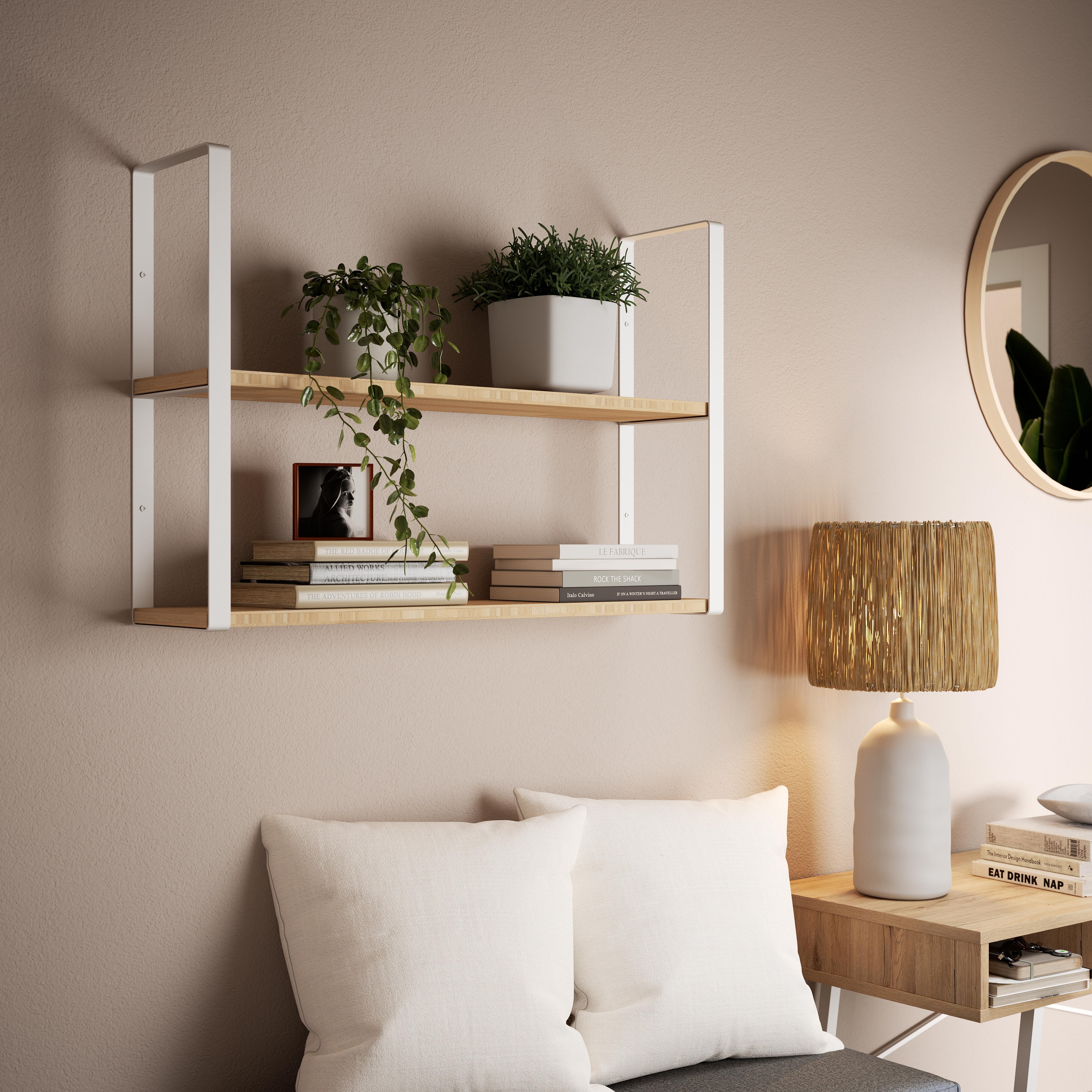 Candeeiro de mesa Inspire BOMOA e27 d35cm branco - 14