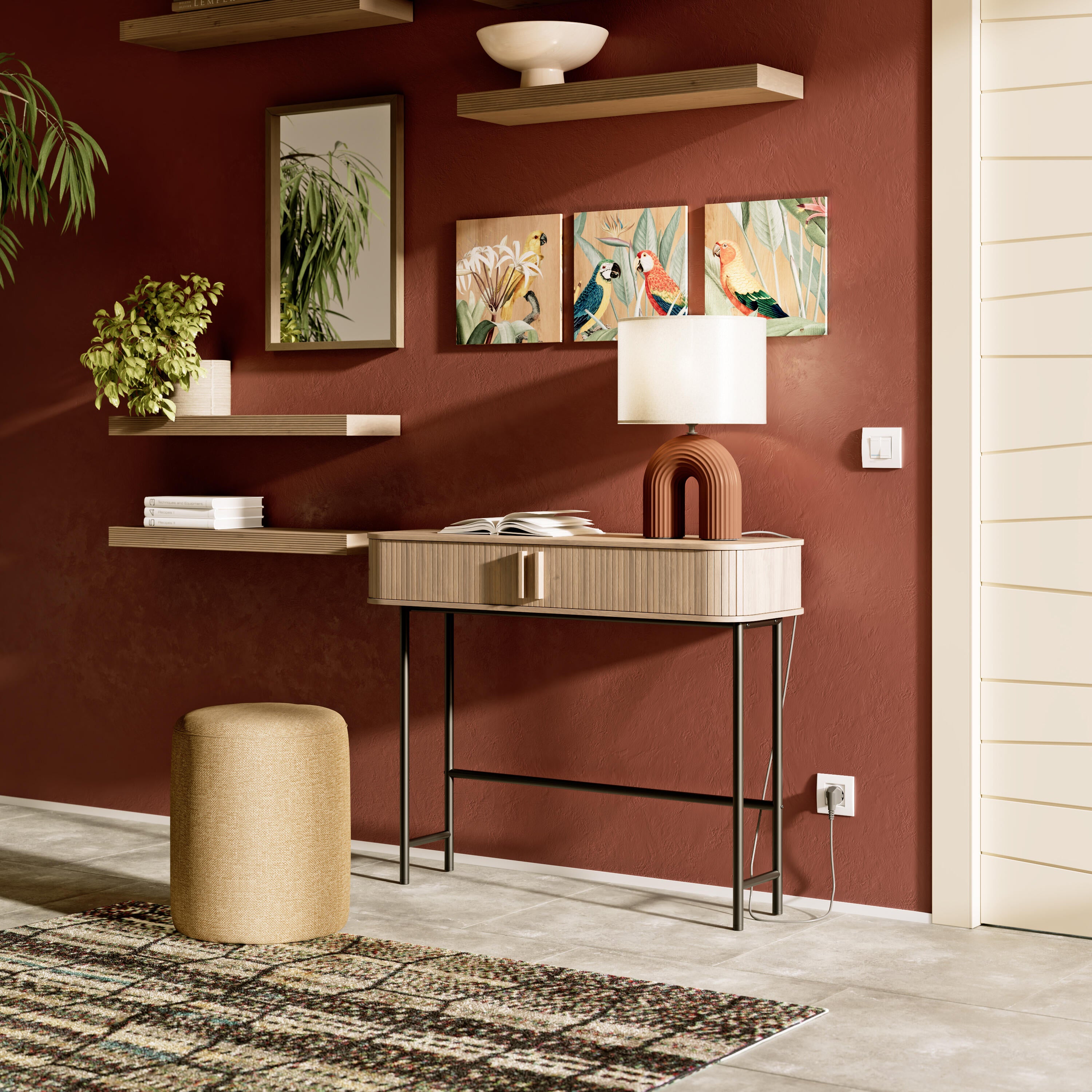 Piastrella da pavimento interno in gres porcellanato TUSCANIA CERAMICHE 30 x 61 cm rettificato grigio opaco Meteora mix R10 traffico medio (pei 2/5) Sp. 9 mm 1.3 mq - 2