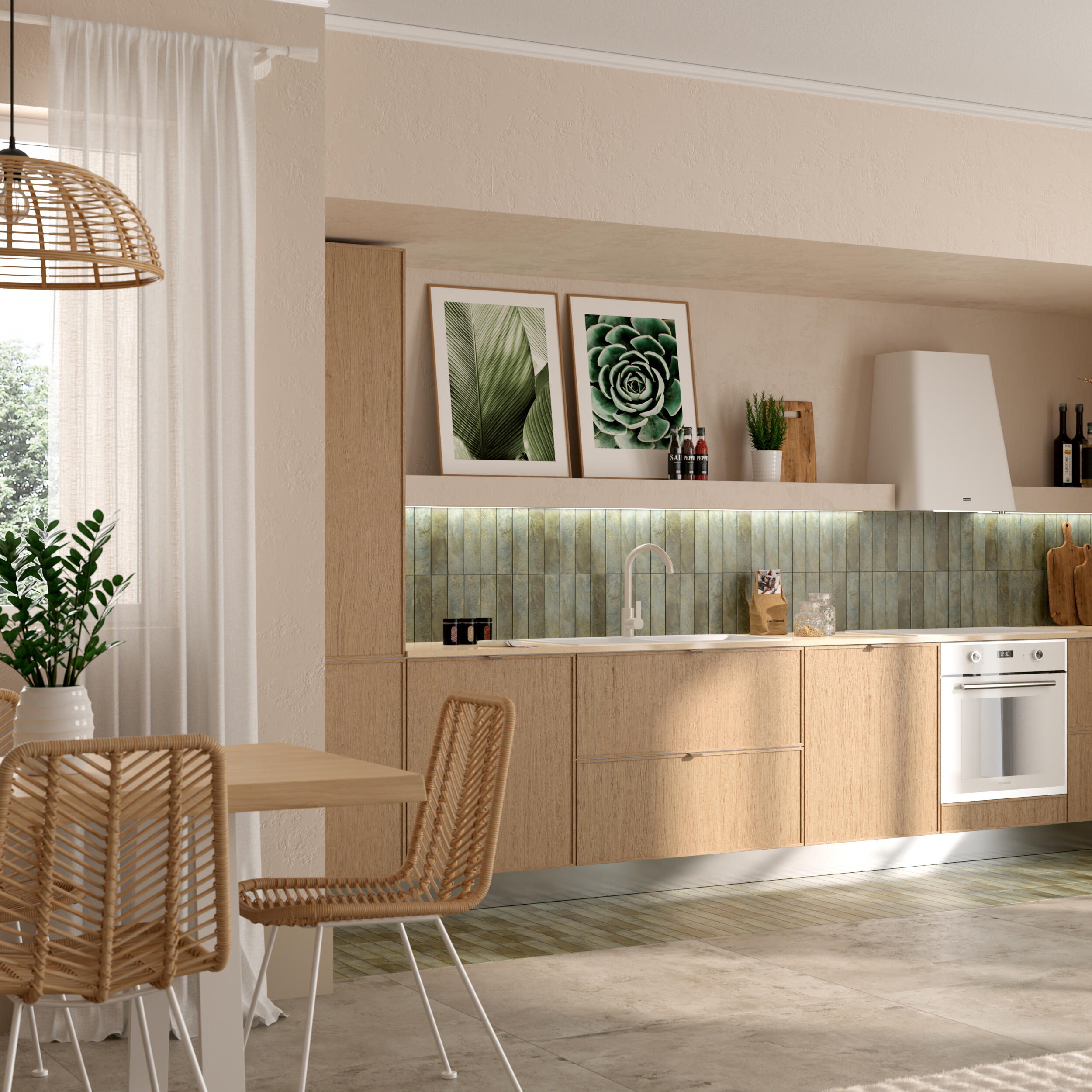 Piastrella da pavimento e rivestimento interno in gres porcellanato 6 x 24 cm non rettificato smaltato verde satinato Clash R9 traffico medio forte (pei 3/5) Sp. 8.5 mm 0.69 mq - 9