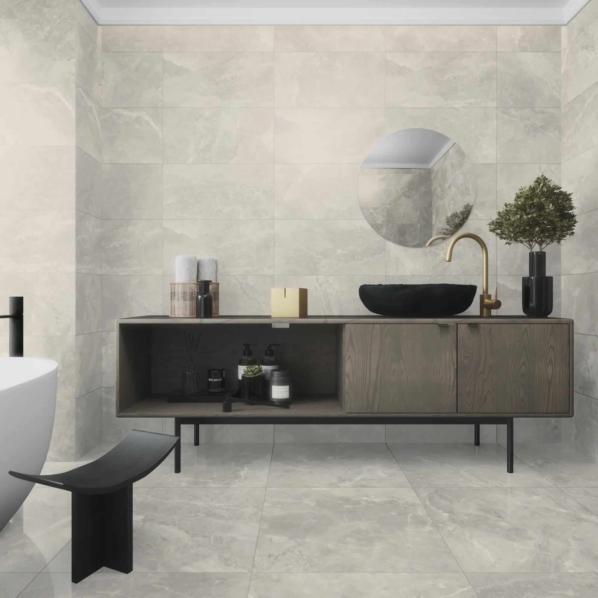 Suelo porcelánico arezzo efecto mármol crema 60x60 cm pamesa
