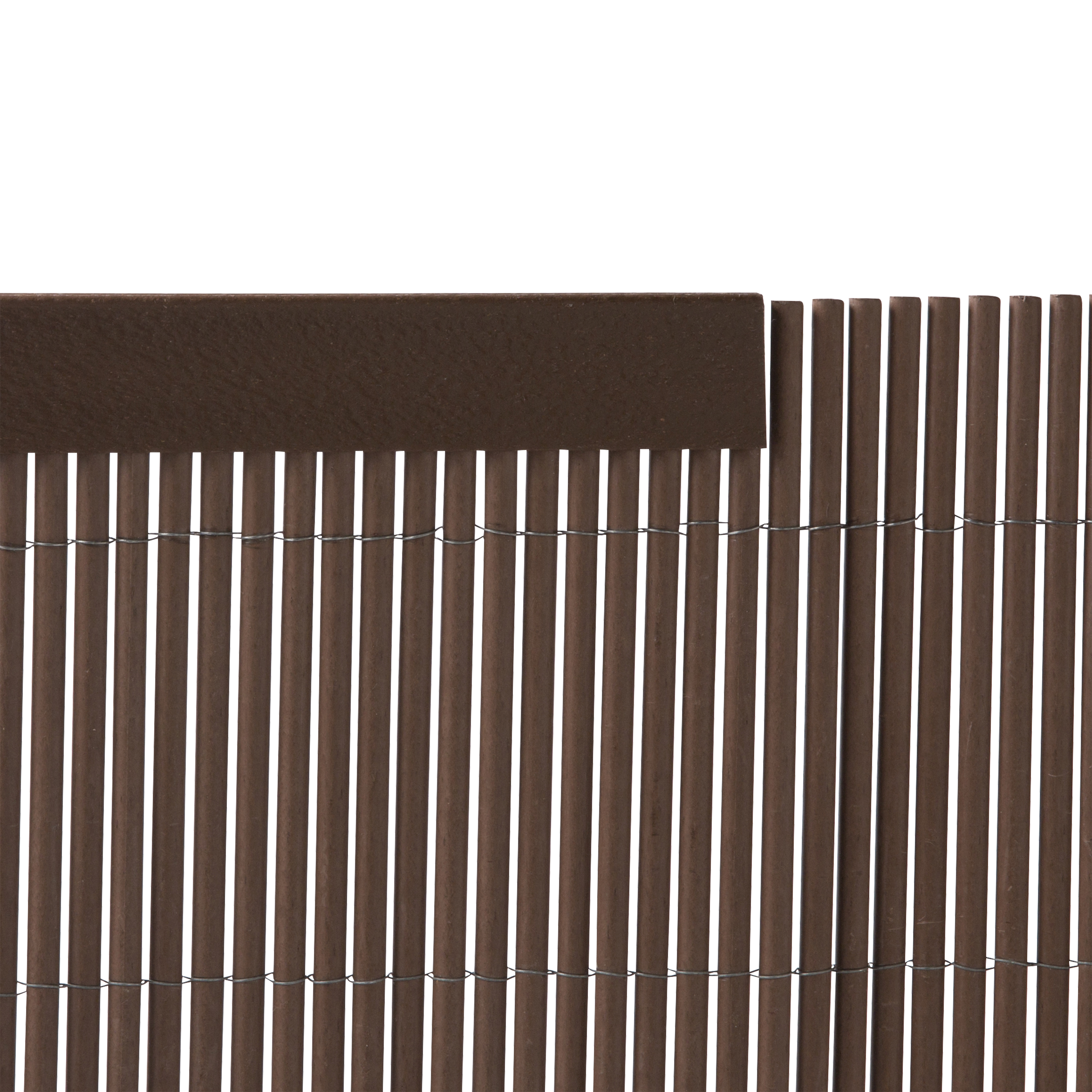 Perfil de remate para mimbre ocultación marrón 1 m NATERIAL - 2