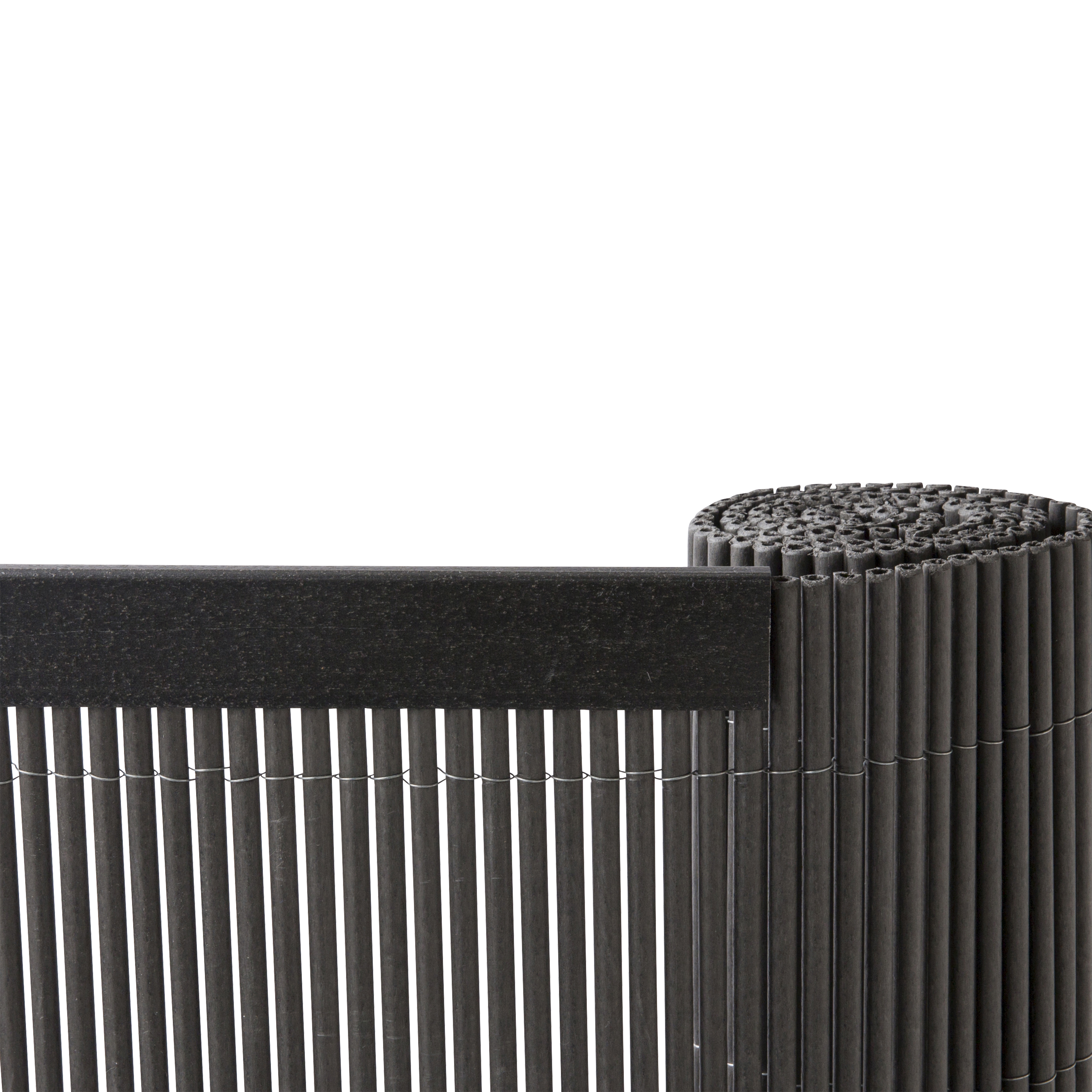 Perfil de remate para mimbre ocultación antracita 1 m NATERIAL - 2