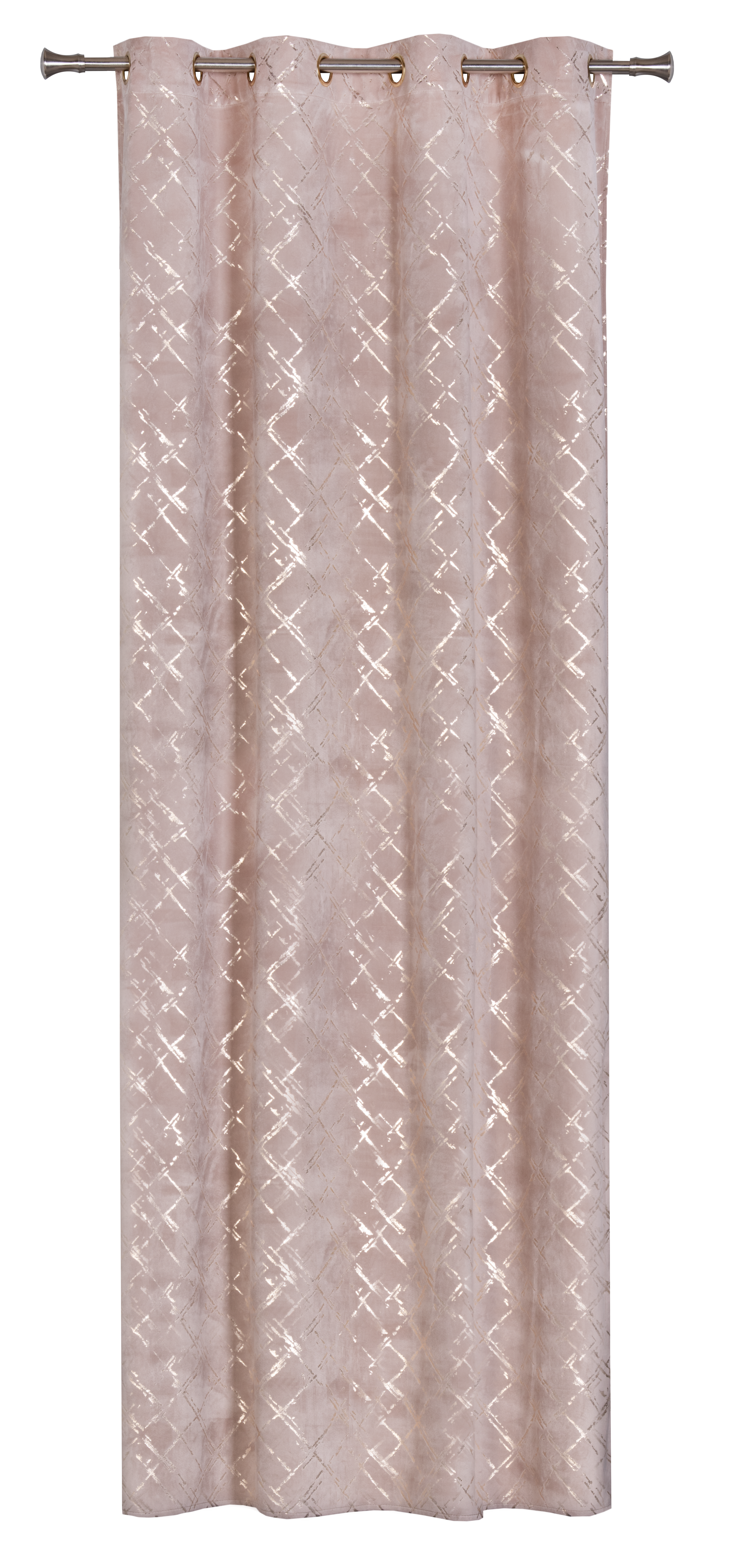 Zasłona Shine beżowa 140 x 260 cm na przelotkach
