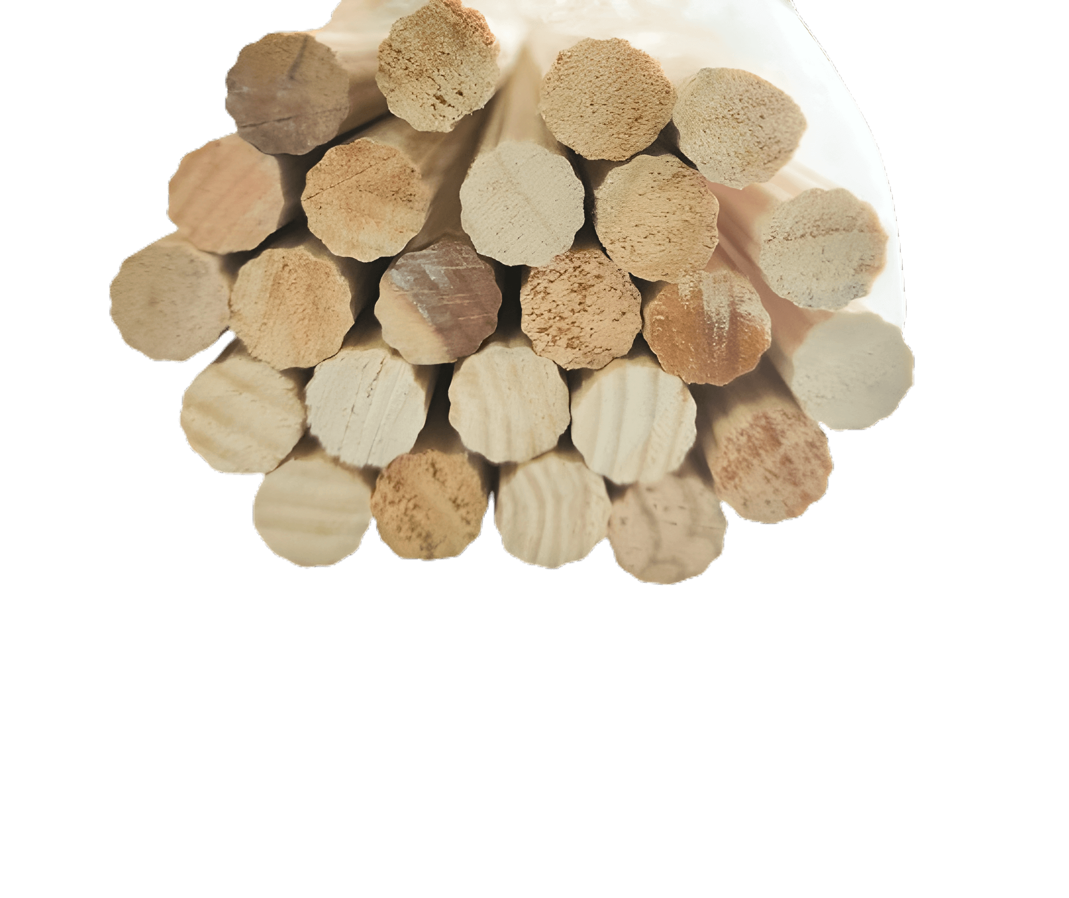 Pack de 25 varillas estriada Madera natural 1,5x100x1,5 cm - 3