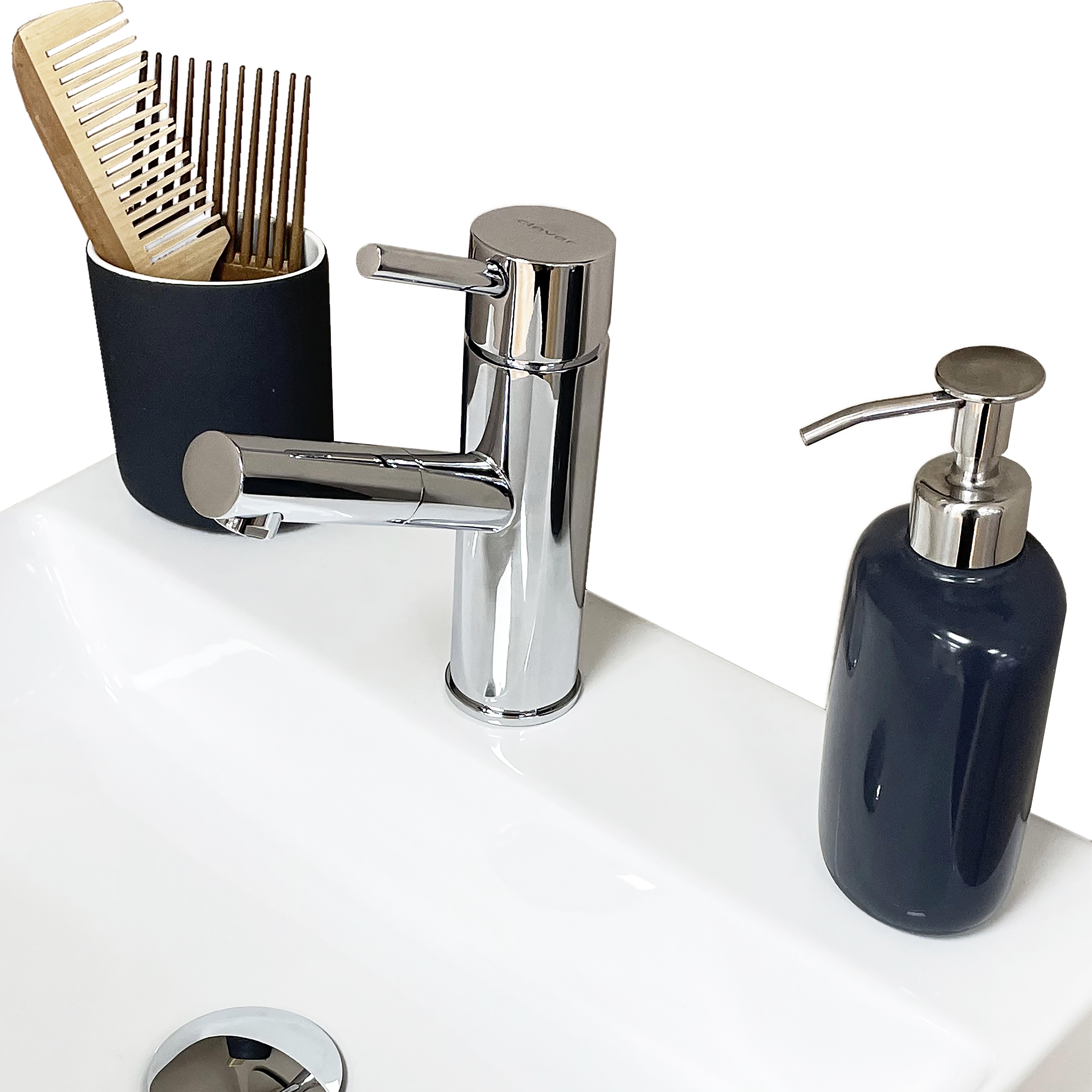 Mueble de baño con lavabo  Espacio blanco mate 60x36 cm - 5