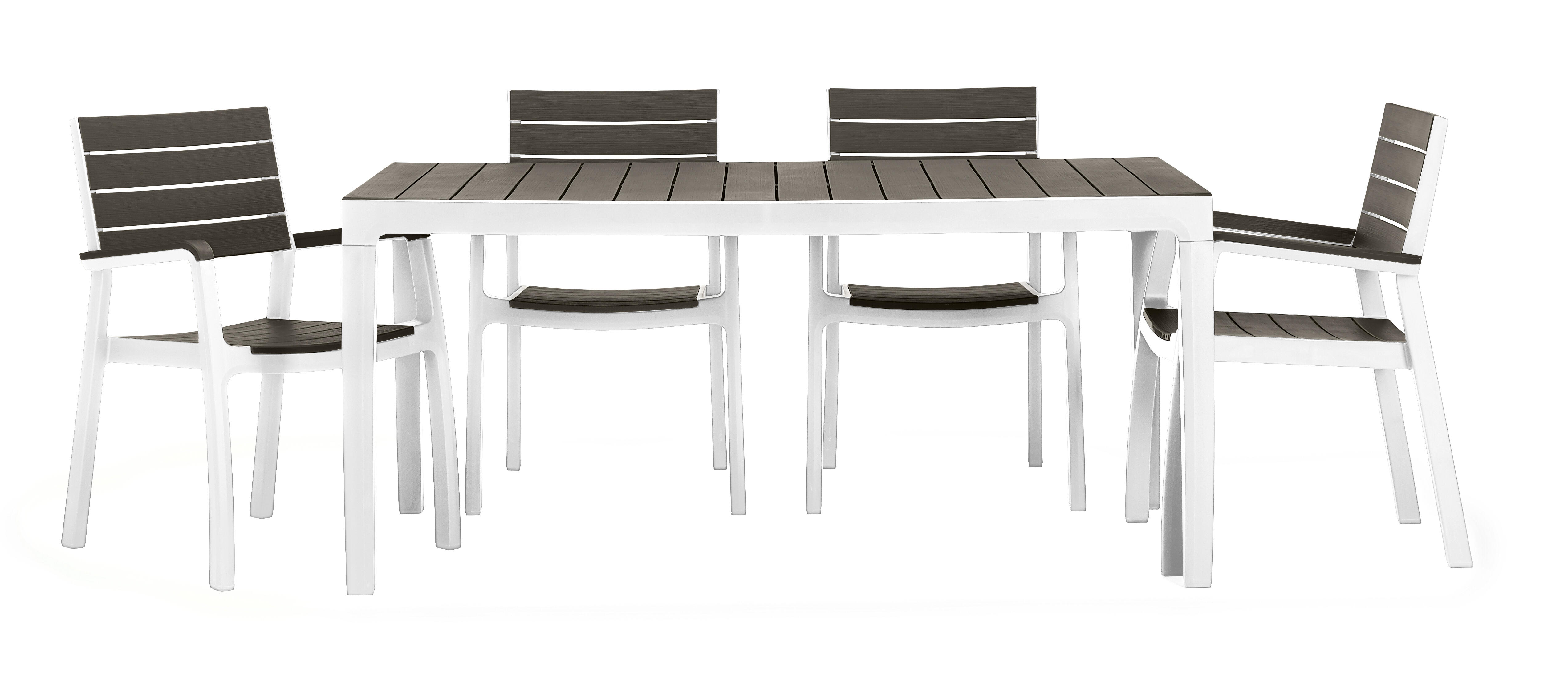 Tavolo da pranzo per giardino Harmony struttura e superficie in resina rettangolare 160cm - 4