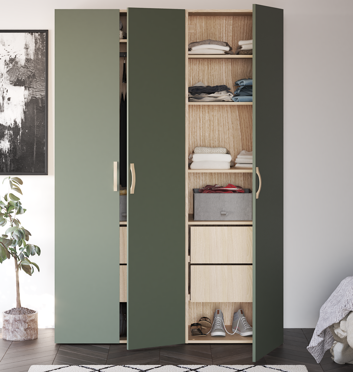 Frente para gaveta interior Spaceo Evo'M castanho 73.8x22.5 cm - 2