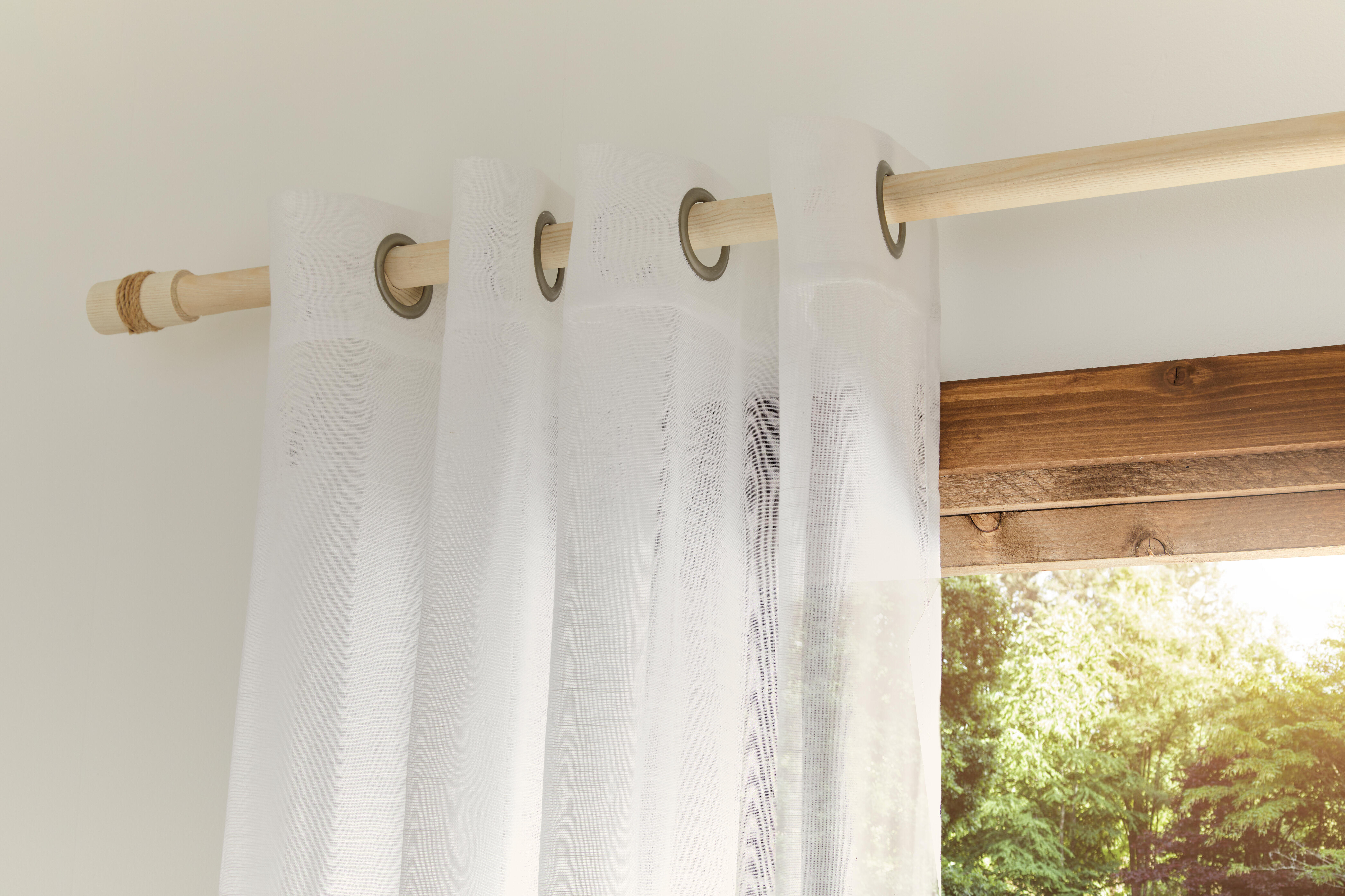 Cortinado ilhós Ayden 140x270cm branco - 13