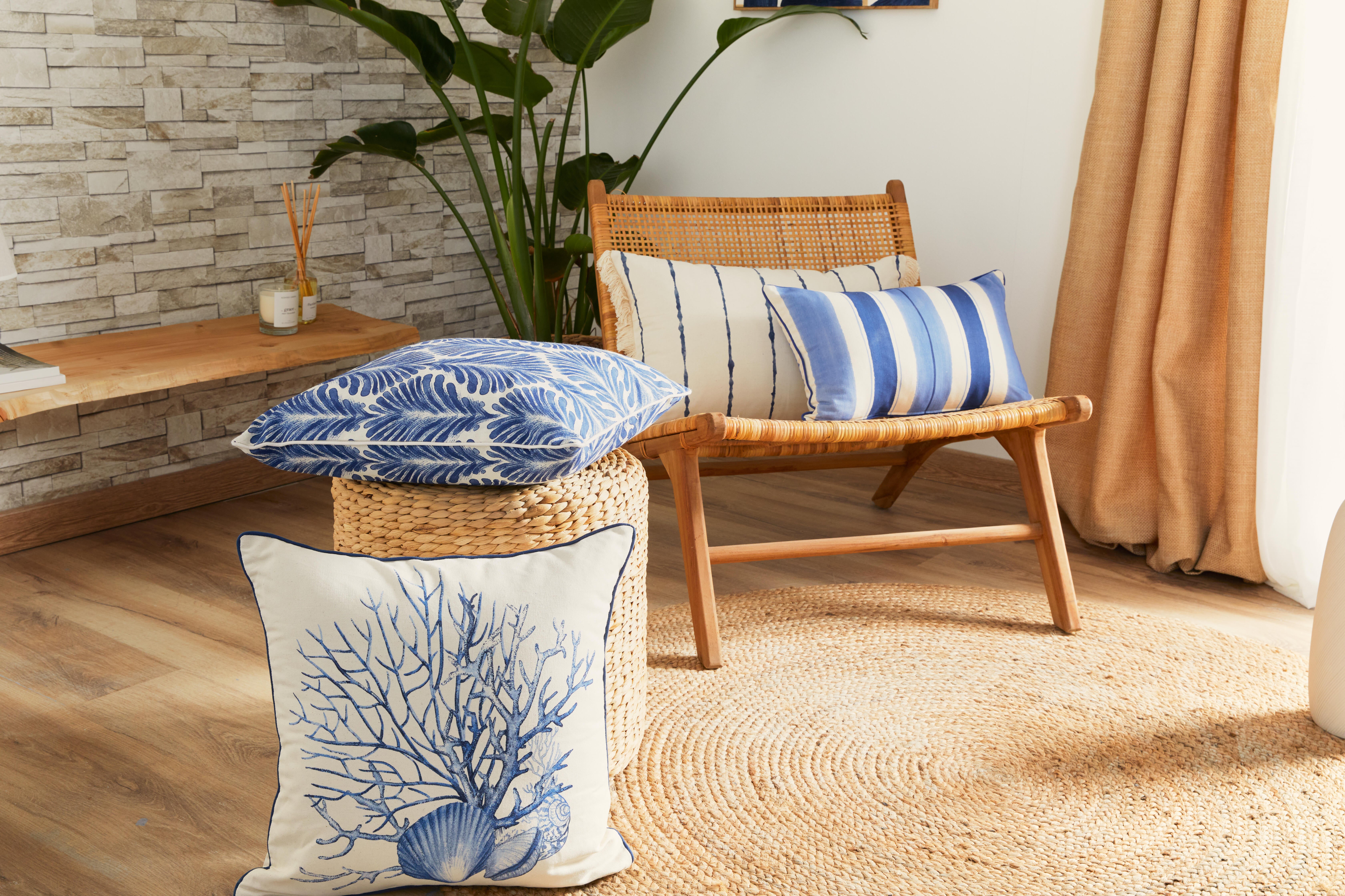 Almofada decorativa Shells 45x45cm azul - 2